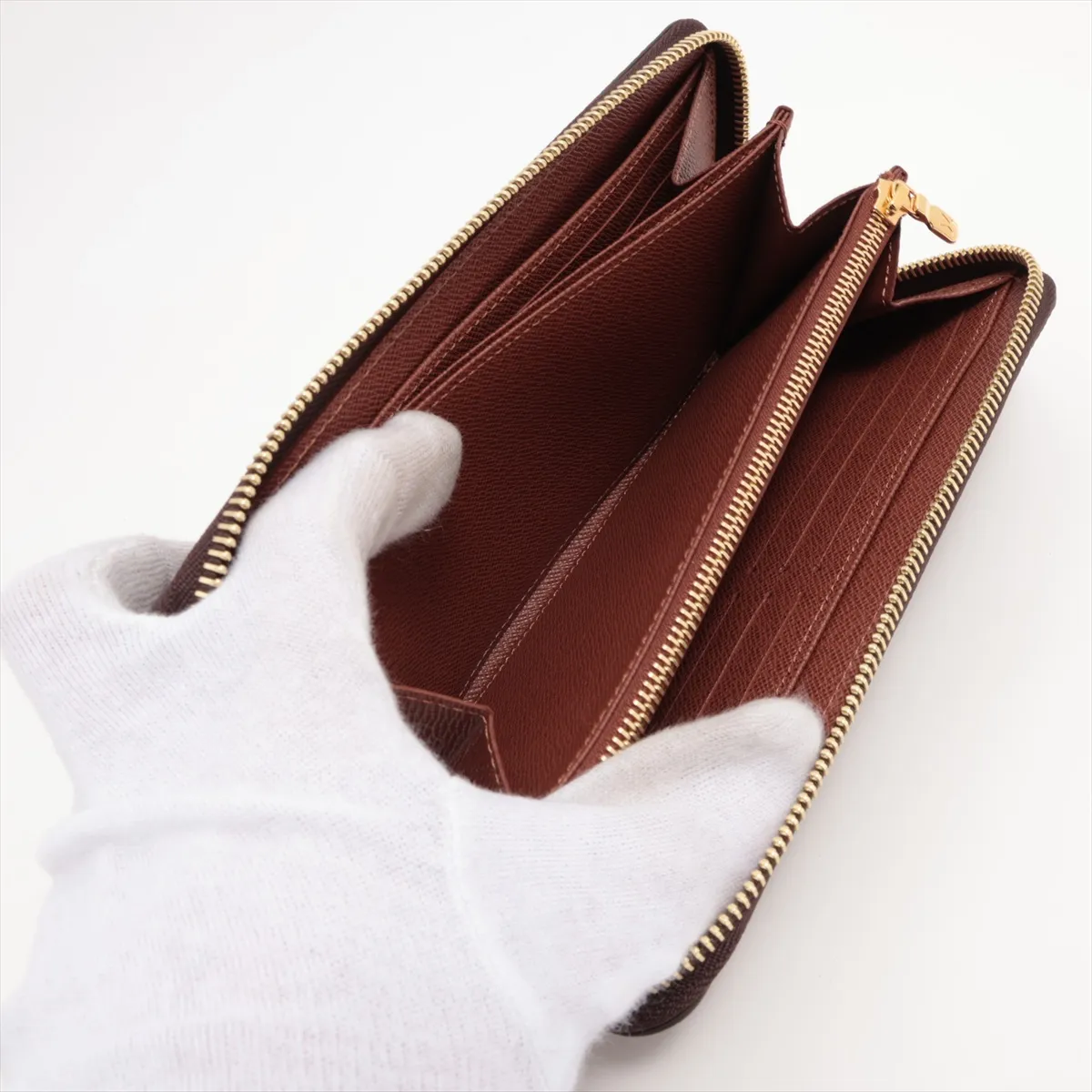 Monogram Zippy Wallet M42616 Brown Round Zip Wallet RFID Reactive — view 7