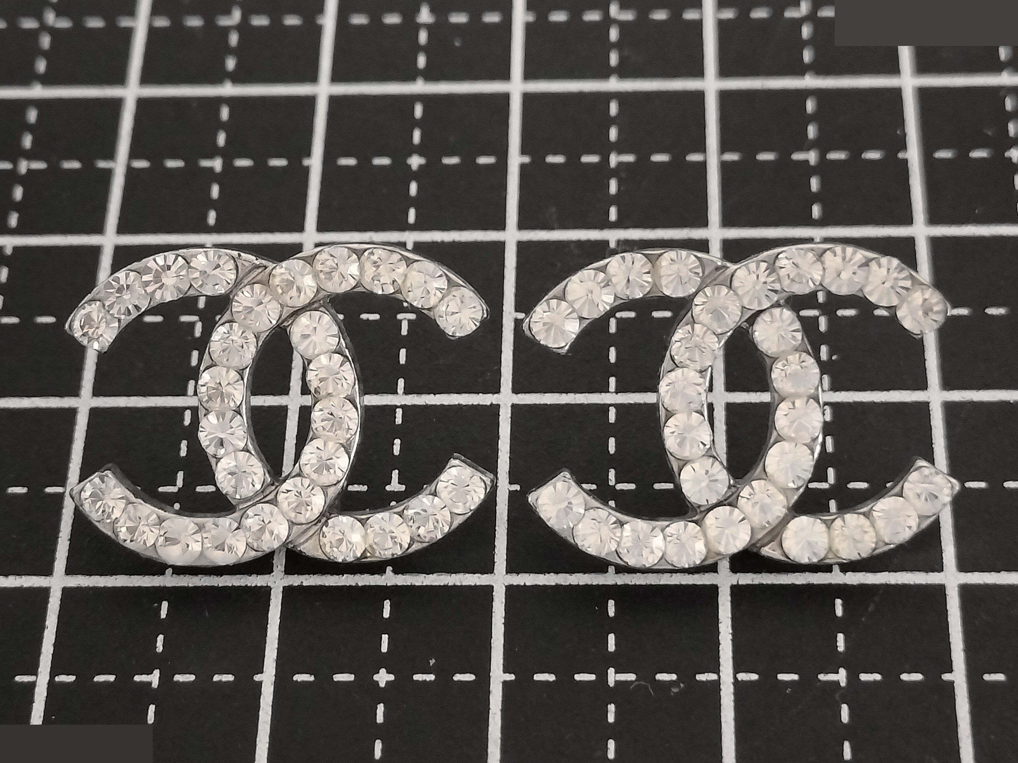 Coco Rhinestone Silver Earrings — view 6