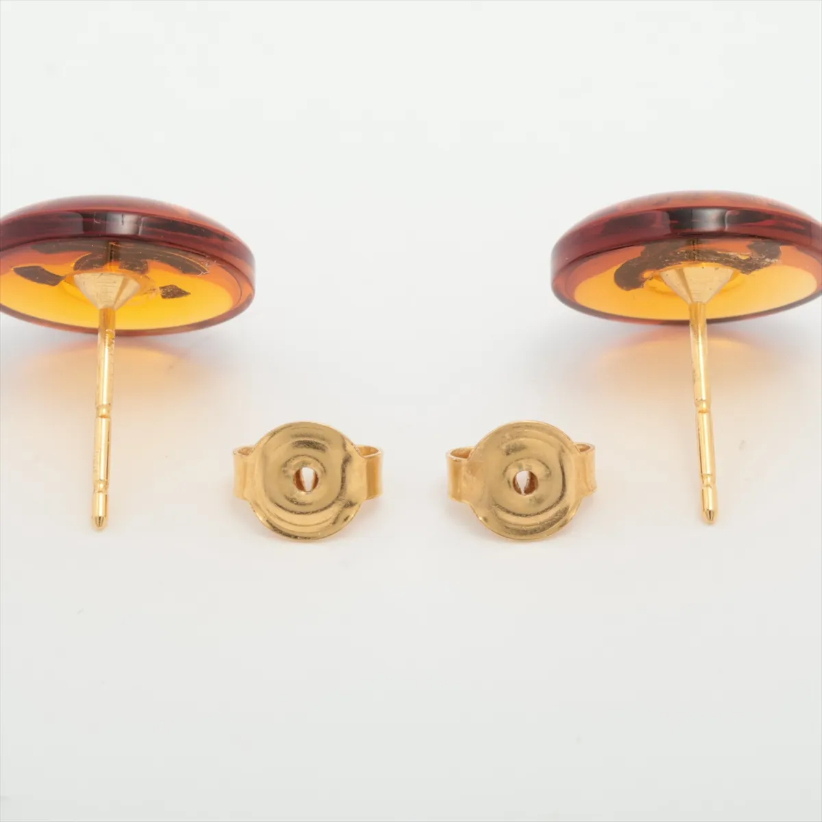 Coco Mark Earrings (Pair) Resin Brown — view 4