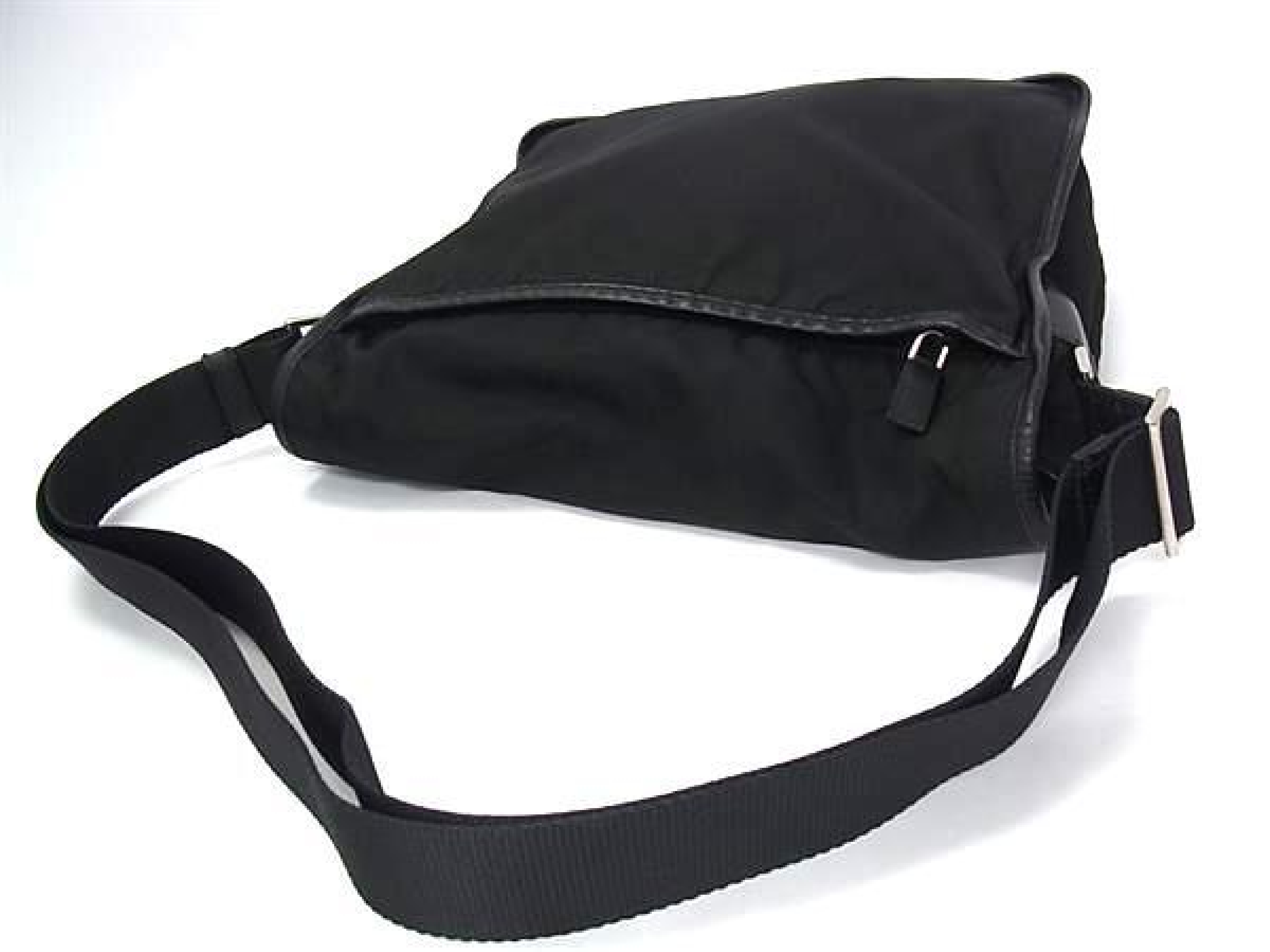 Tessuto Nylon Crossbody Shoulder Bag, Black (FY5256) — view 3
