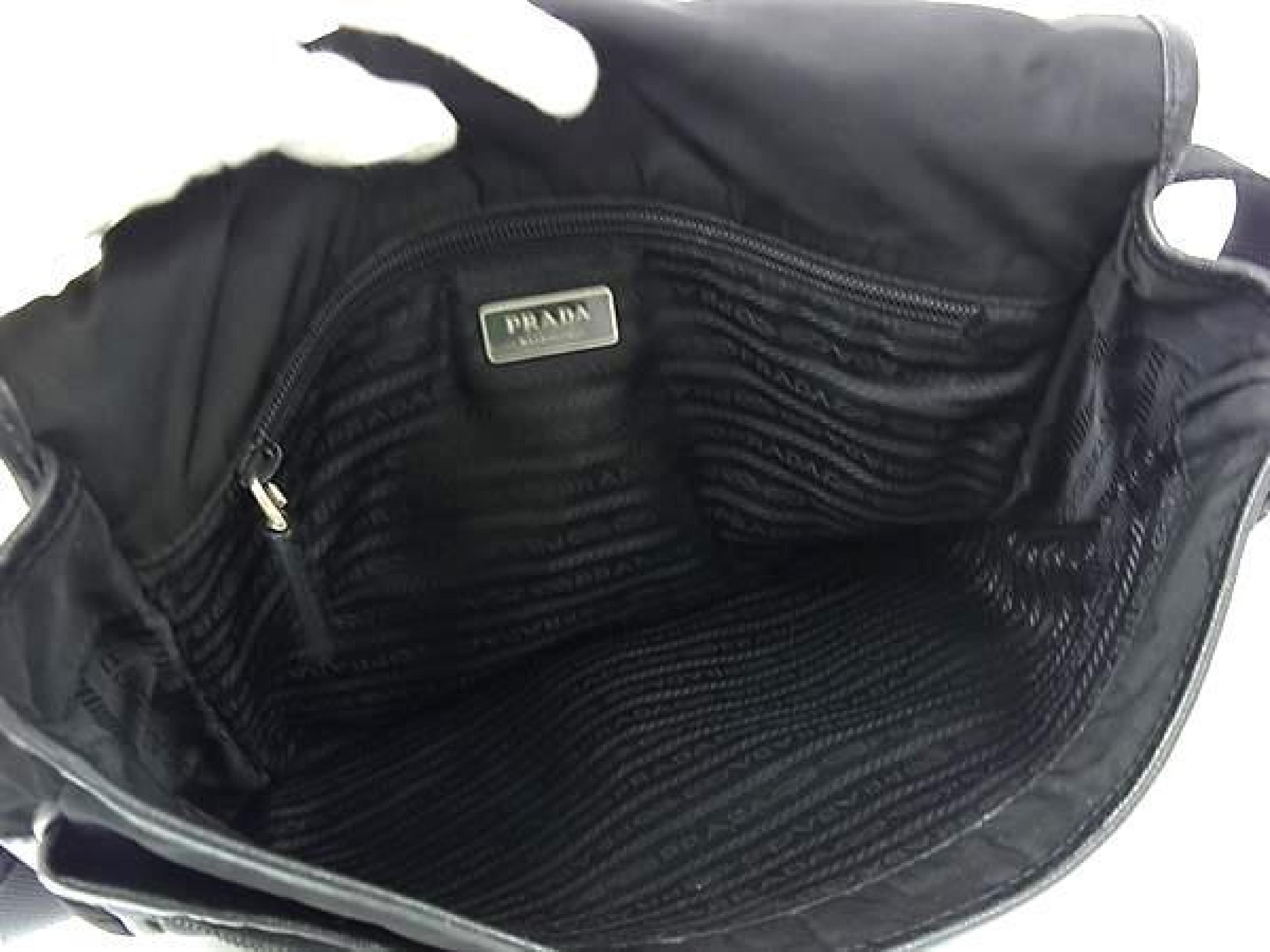 Tessuto Nylon Crossbody Shoulder Bag, Black (FY5256) — view 5