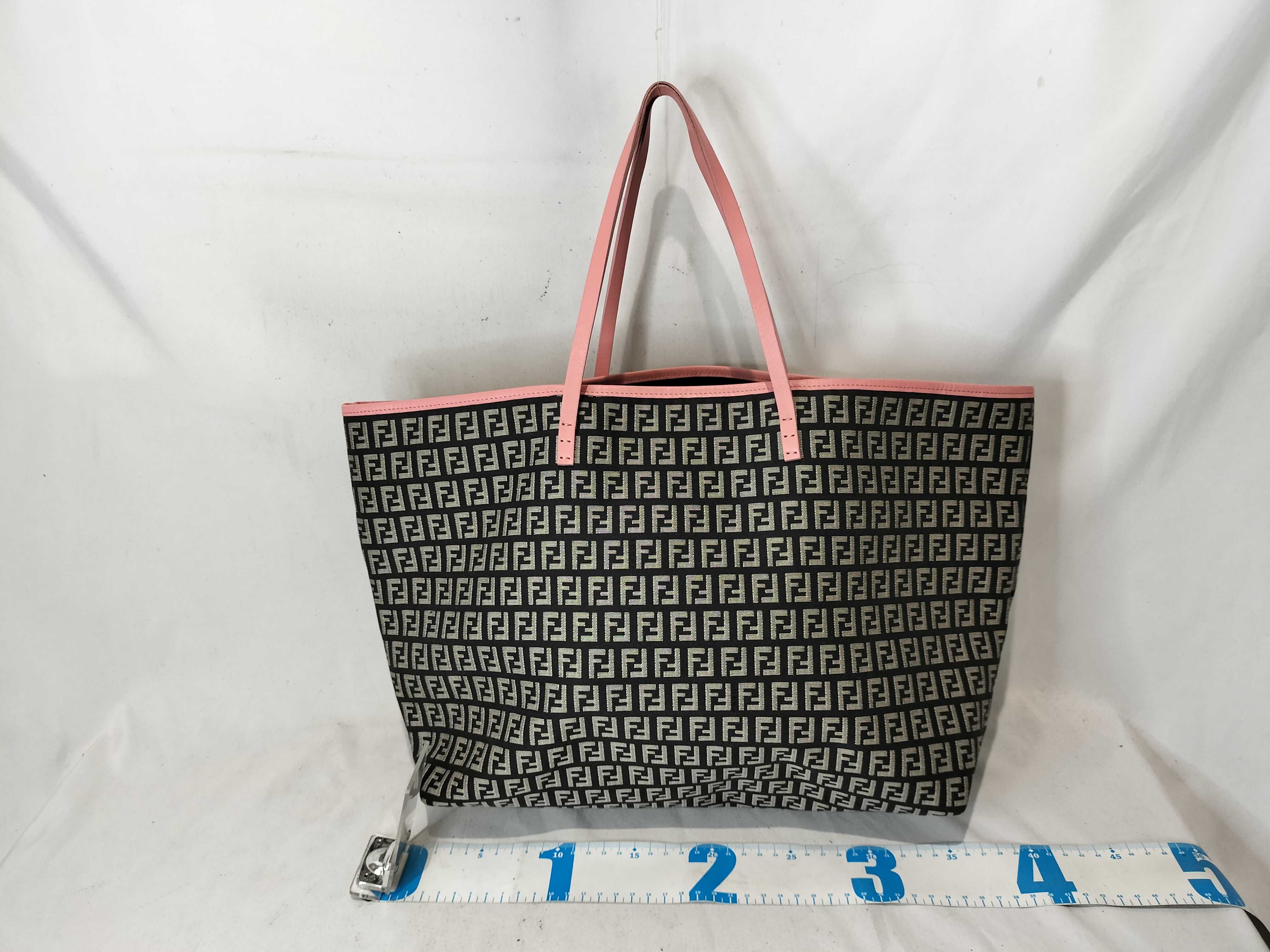 Canvas x Leather Tote Bag Handbag — view 2