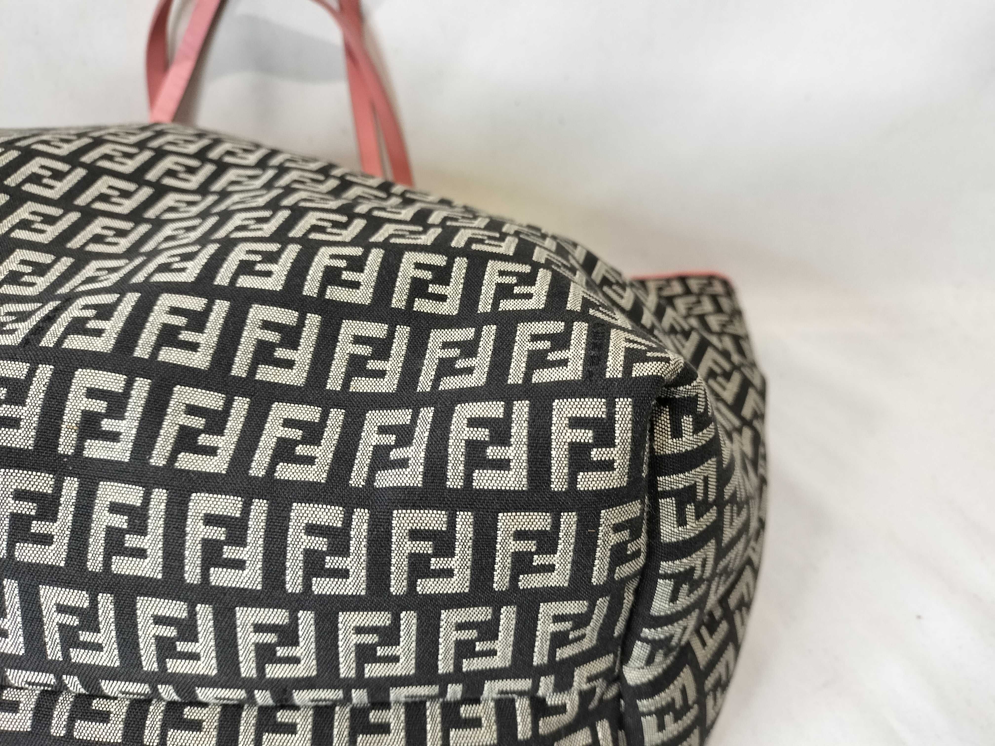 Canvas x Leather Tote Bag Handbag — view 6