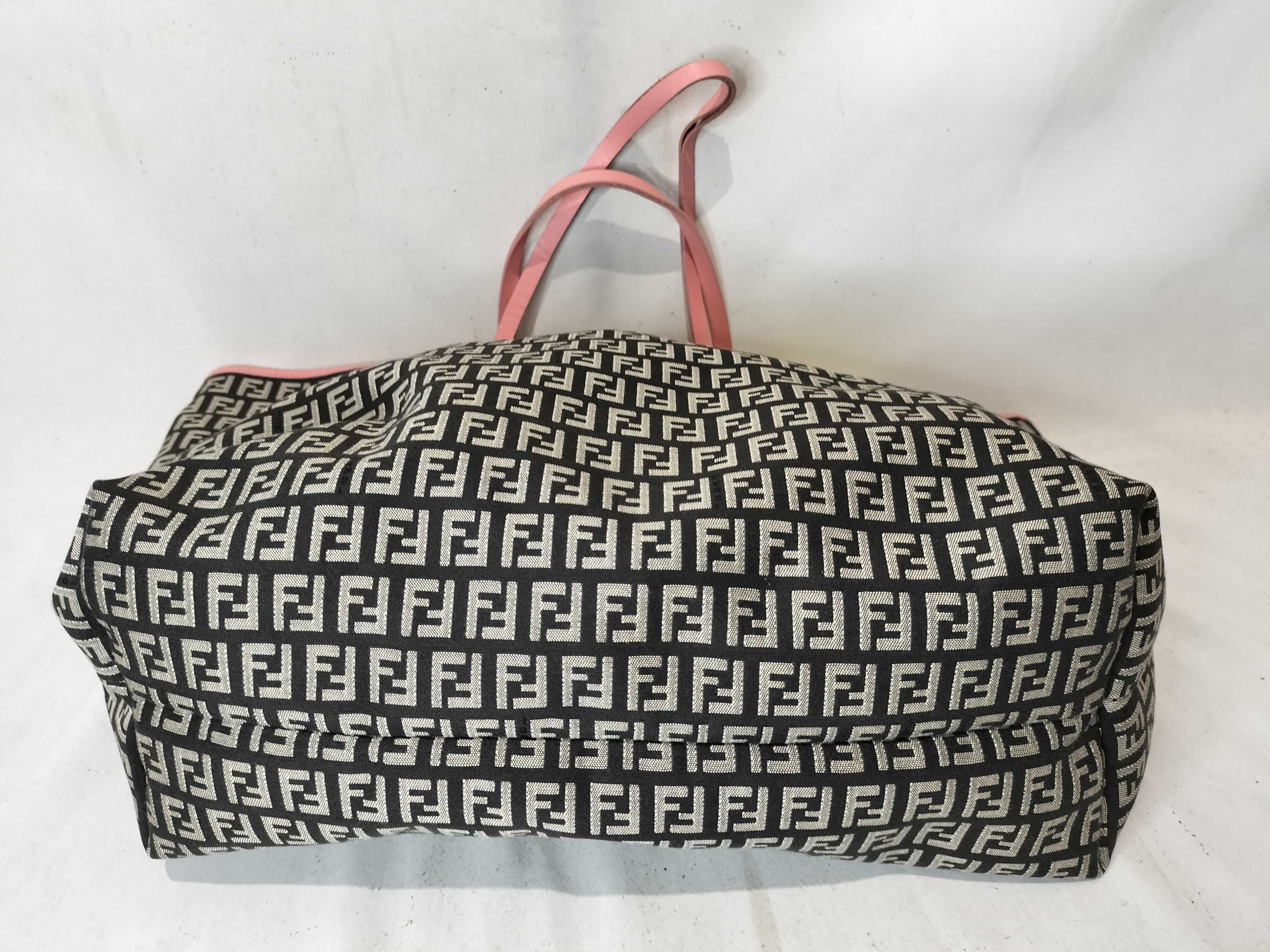 Canvas x Leather Tote Bag Handbag — view 7
