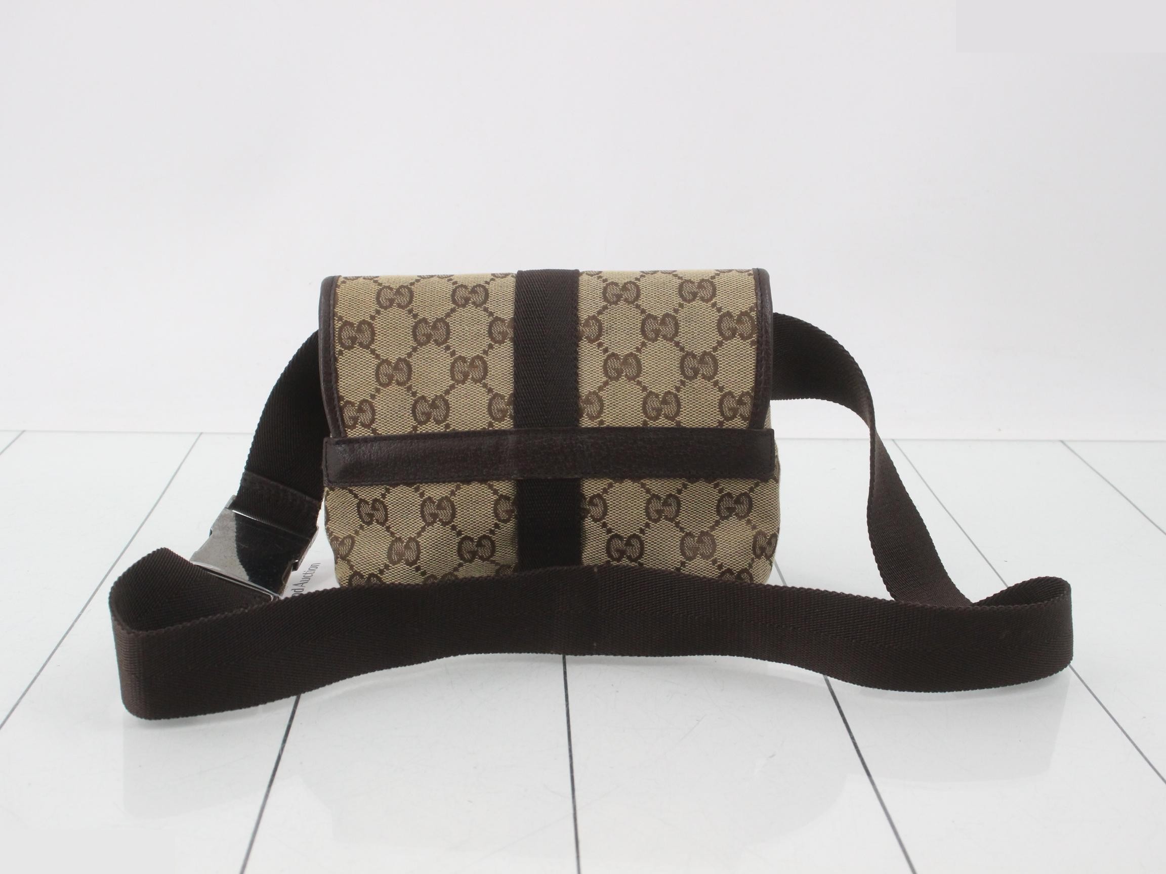 GG Canvas Waist Bag, Brown — view 2