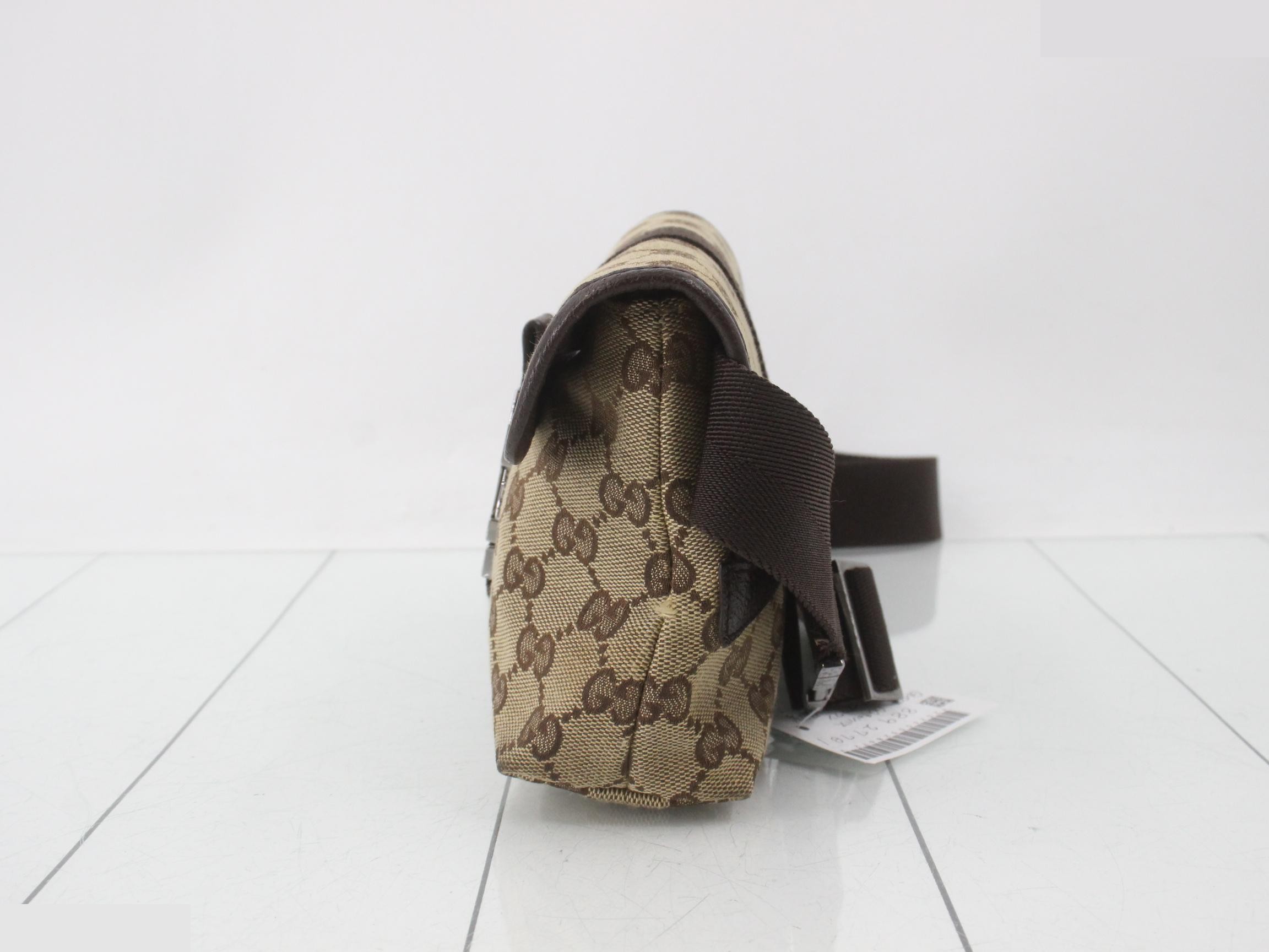 GG Canvas Waist Bag, Brown — view 3