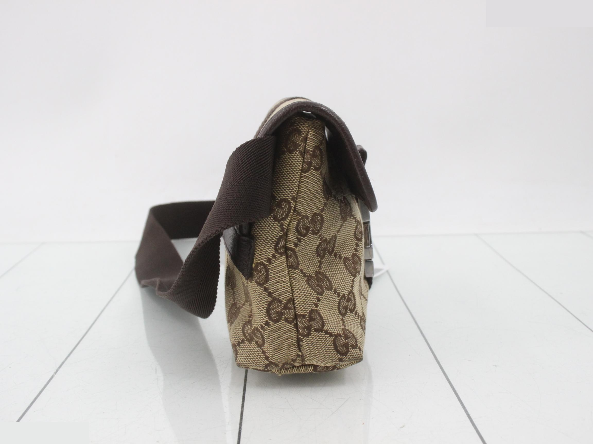 GG Canvas Waist Bag, Brown — view 4
