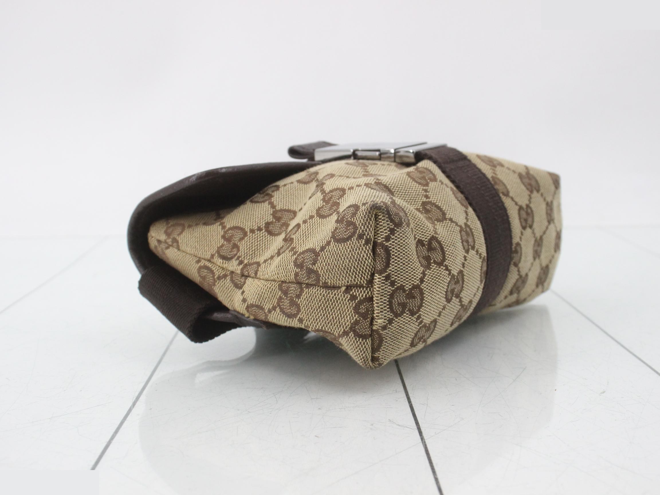 GG Canvas Waist Bag, Brown — view 5