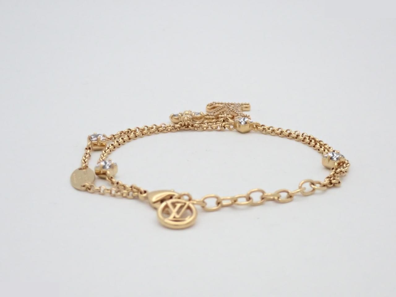 M1582A Lady LV Bracelet, Rhinestone, Gold (GP) — view 2