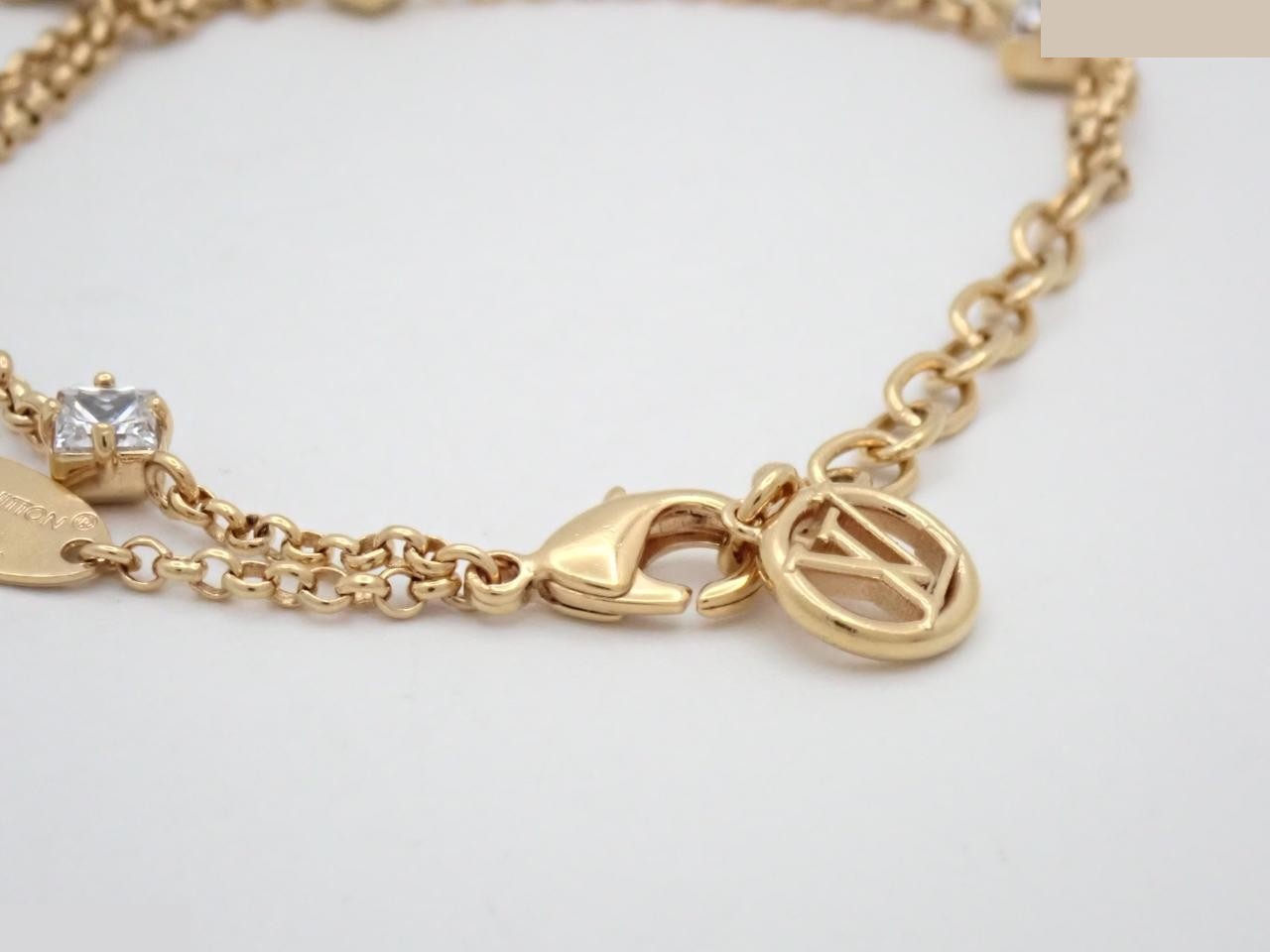 M1582A Lady LV Bracelet, Rhinestone, Gold (GP) — view 3
