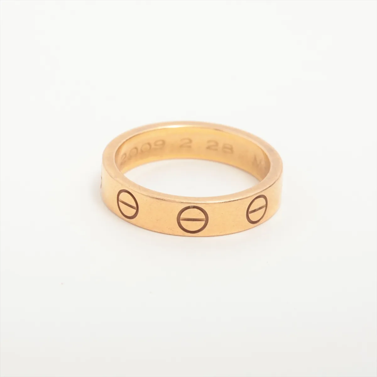 Mini Love Ring 750 (Yellow Gold) 3.2g Size 45 Initials GS9131 B40497451 — view 2