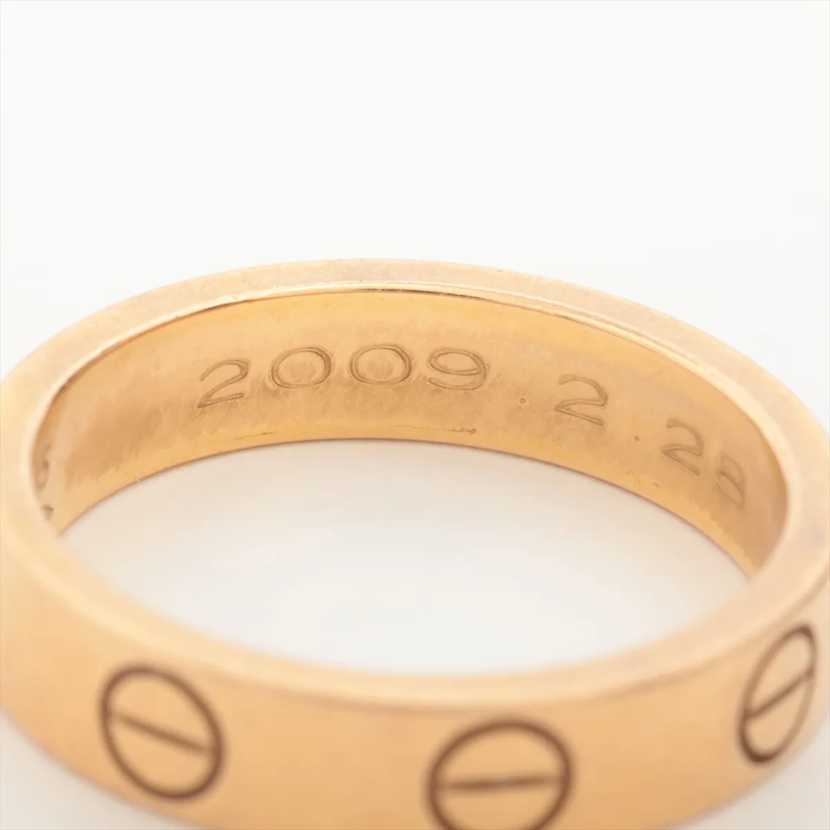 Mini Love Ring 750 (Yellow Gold) 3.2g Size 45 Initials GS9131 B40497451 — view 4