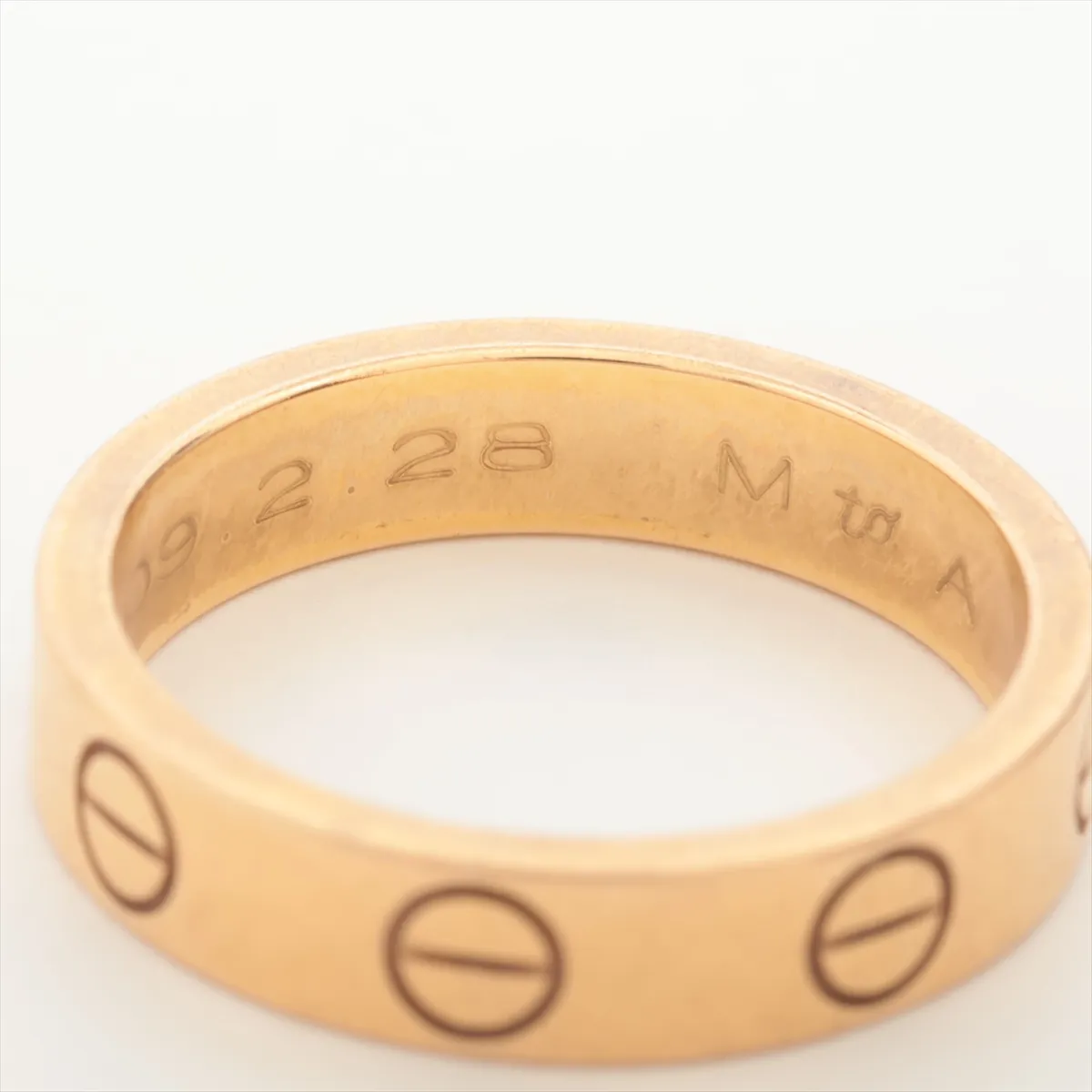 Mini Love Ring 750 (Yellow Gold) 3.2g Size 45 Initials GS9131 B40497451 — view 5