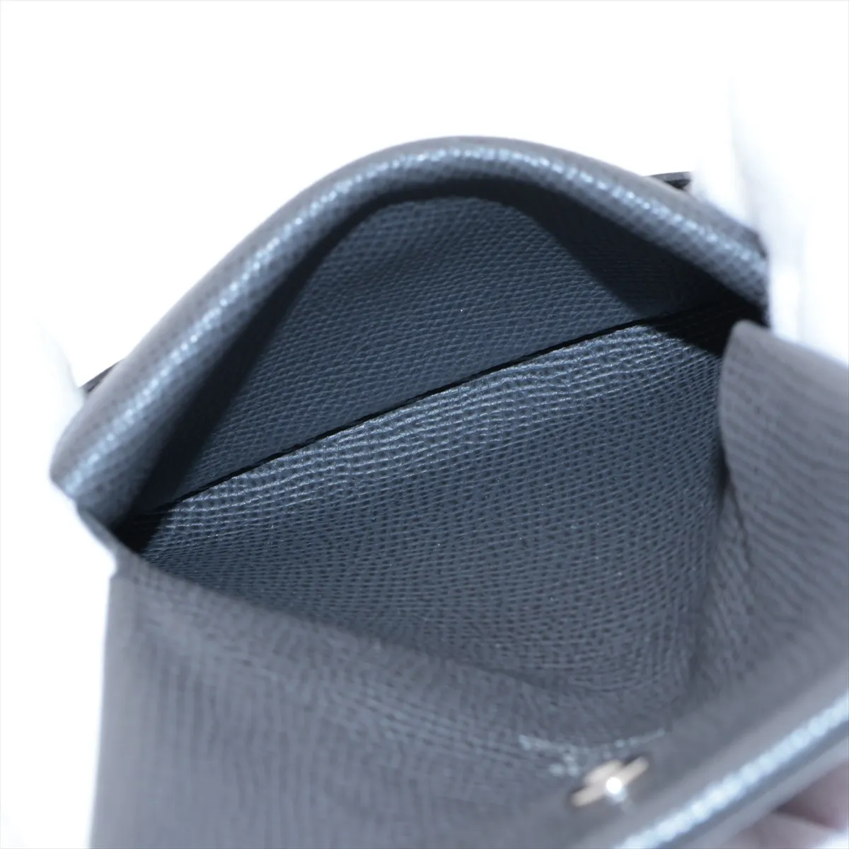 Hermès Calvi Duo Veau Epsom Coin Case, Gray, Silver Hardware, U: 2022 — view 5