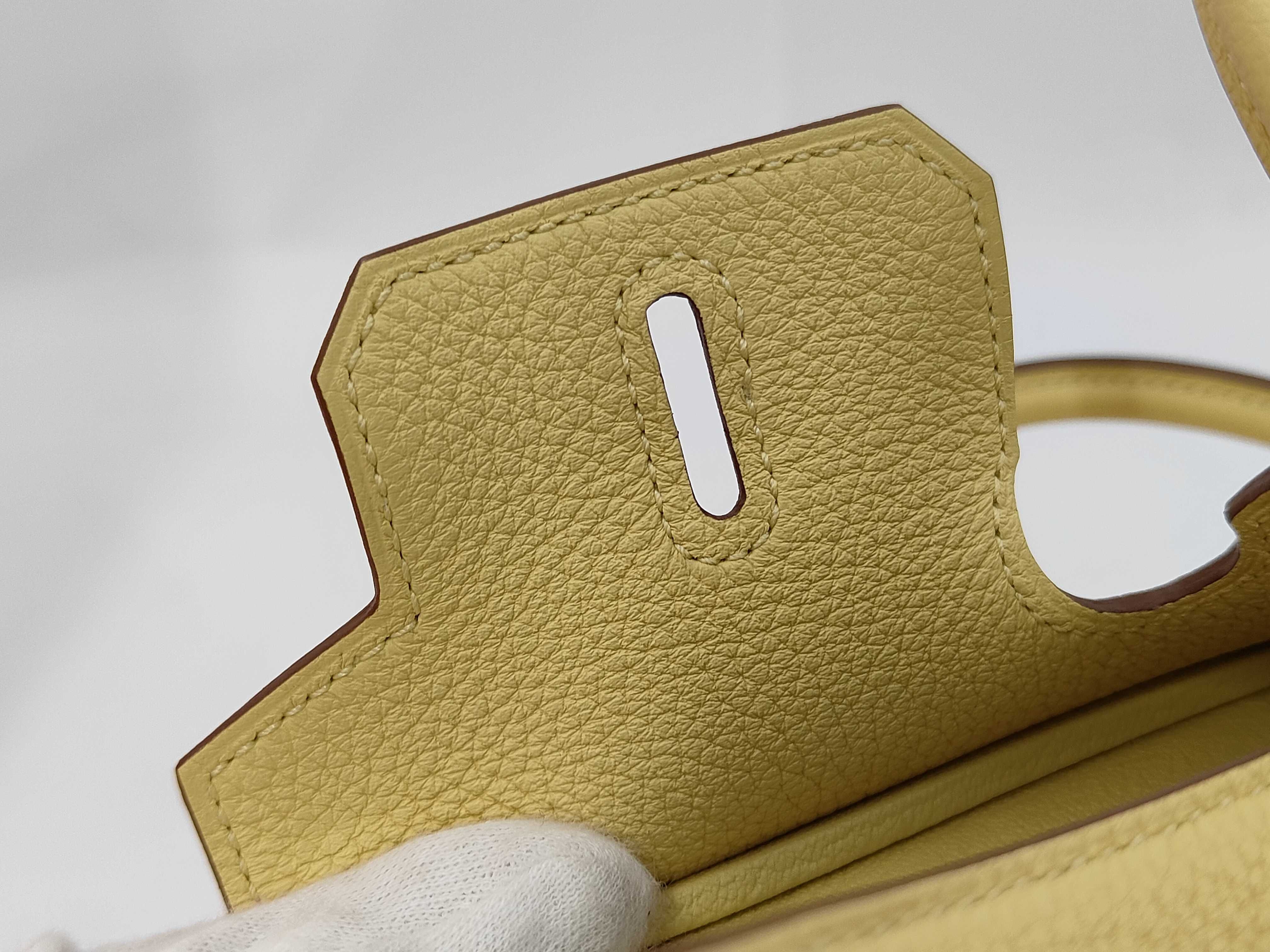 Birkin 25 Jaune Poussin W stamp SV hardware handbag — view 11