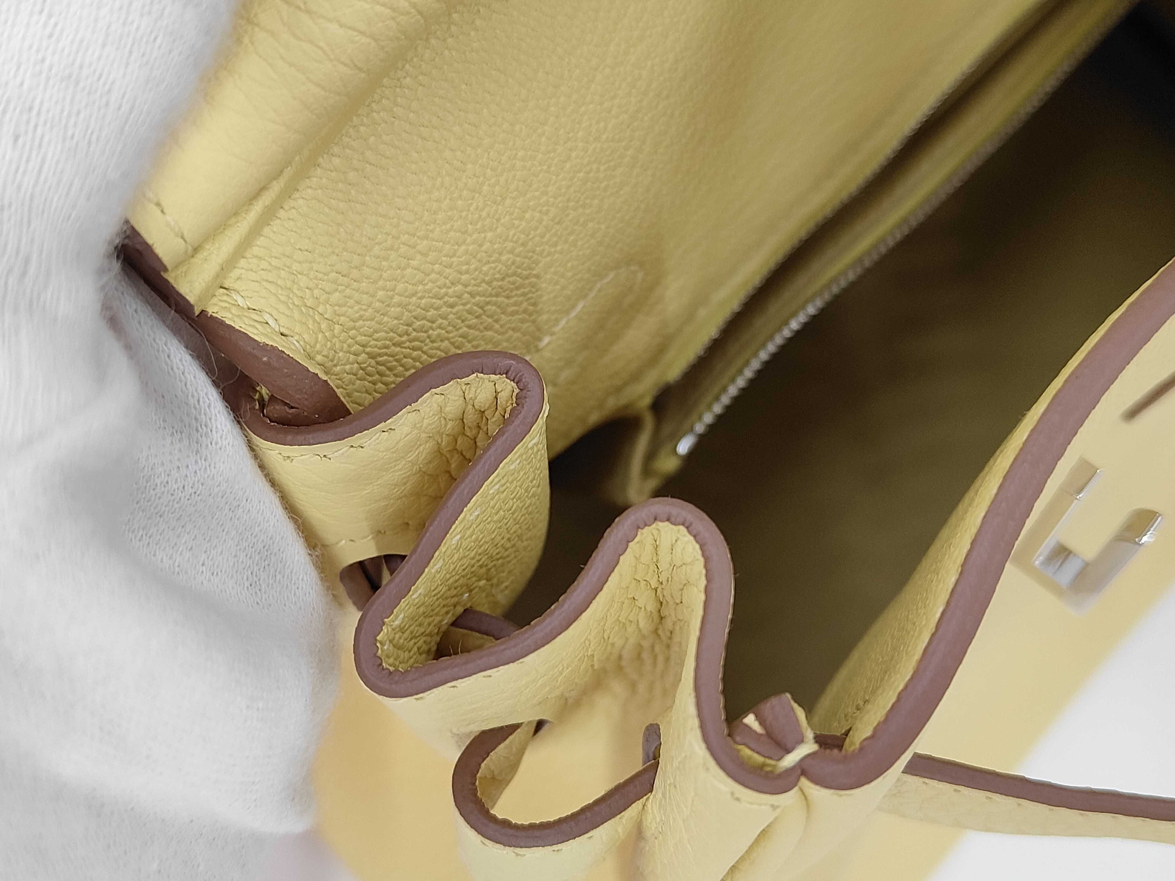 Birkin 25 Jaune Poussin W stamp SV hardware handbag — view 10