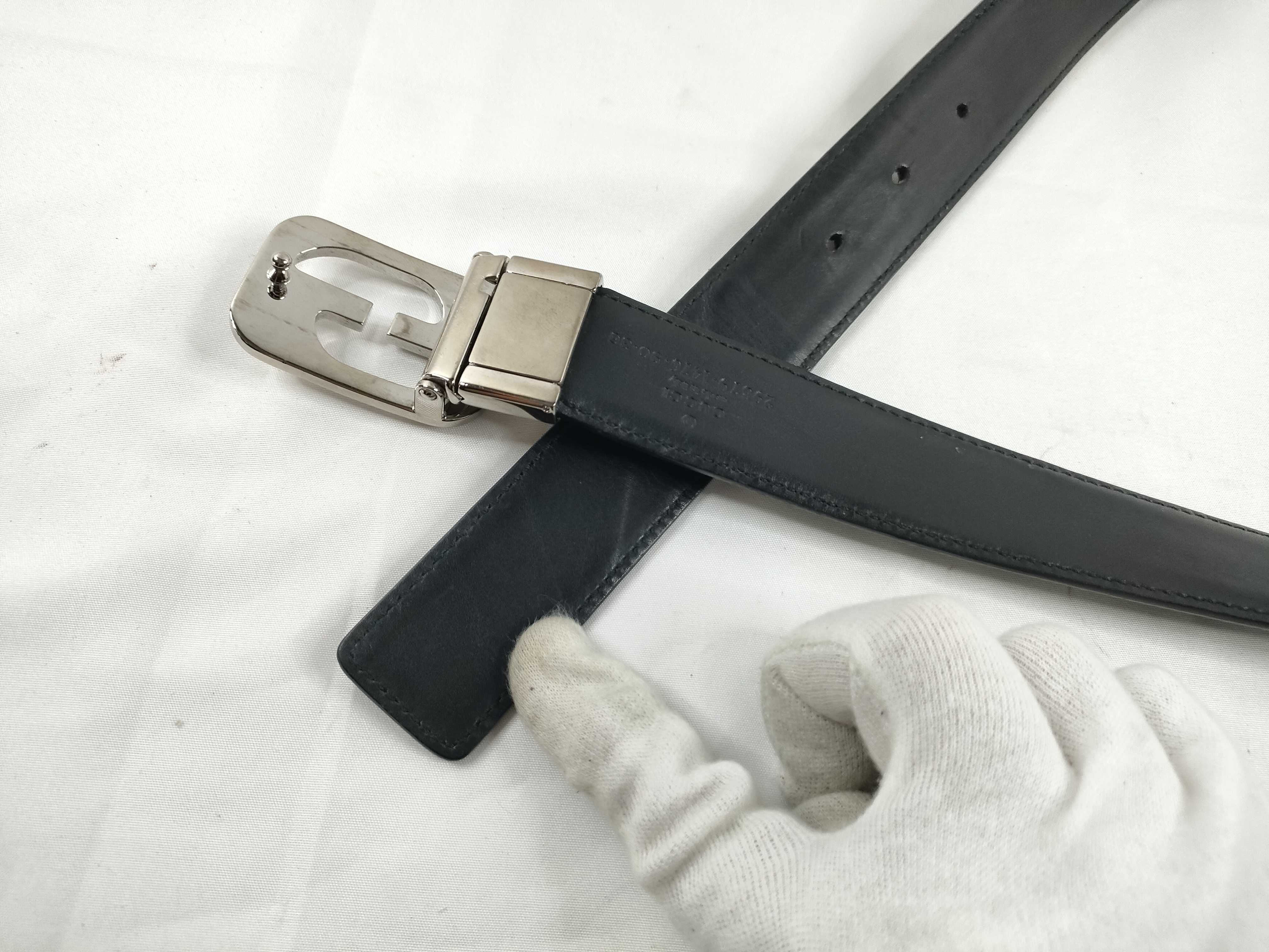 Interlocking G GG Monogram Silver Buckle Belt — view 3