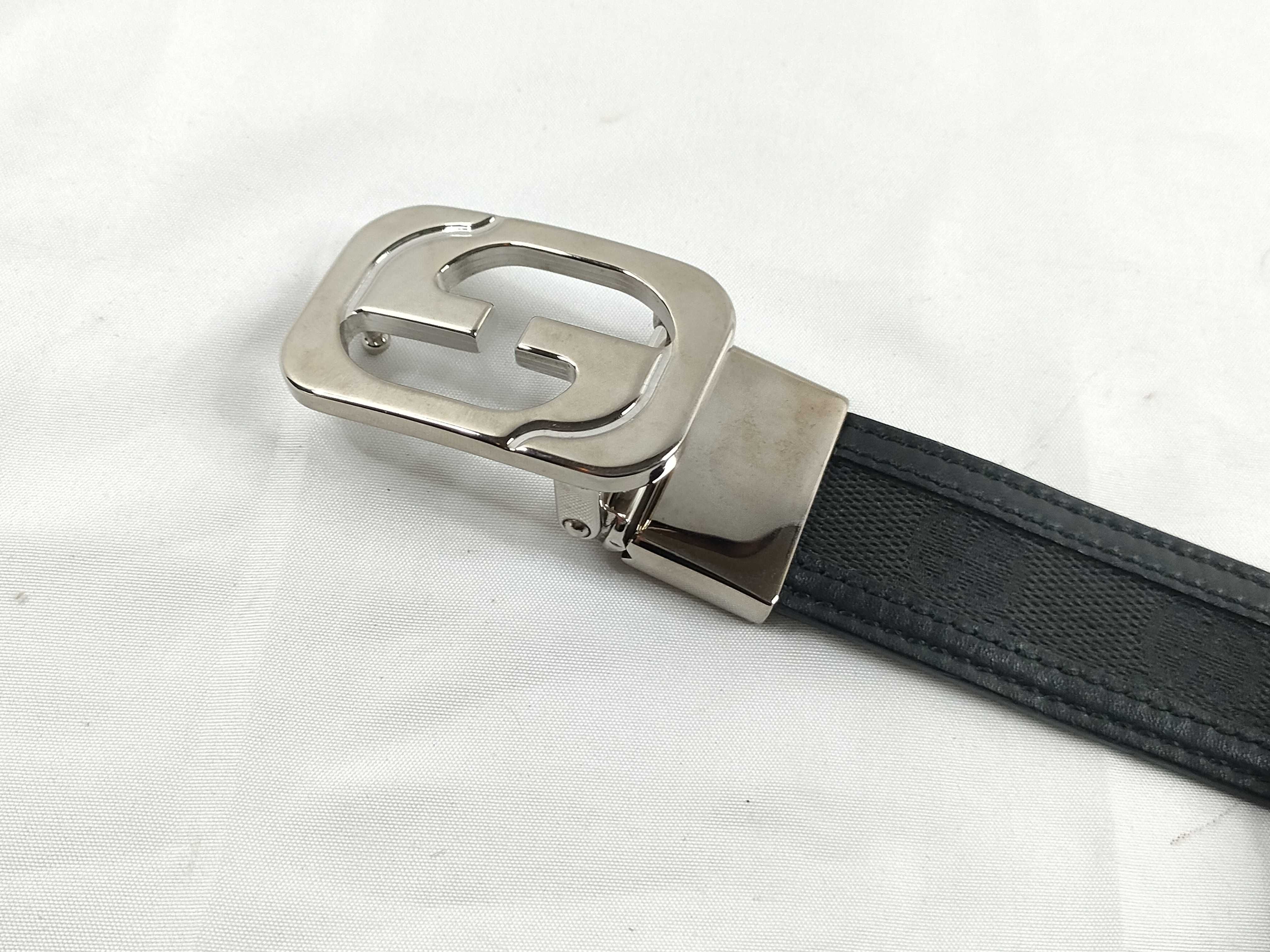 Interlocking G GG Monogram Silver Buckle Belt — view 4
