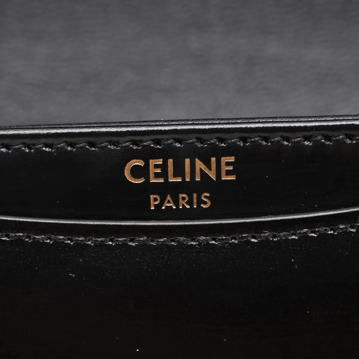 Triomphe Mini Besace Leather 2-Way Handbag, Black — view 9