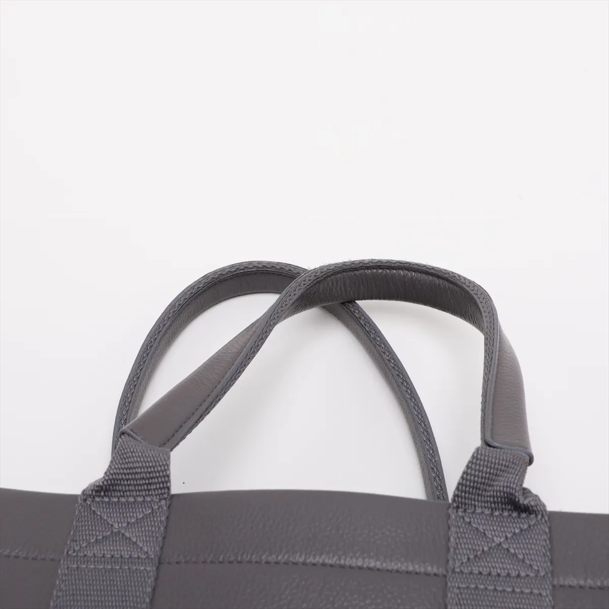 Hardware 671400 Leather 2-Way Handbag, Gray — view 6