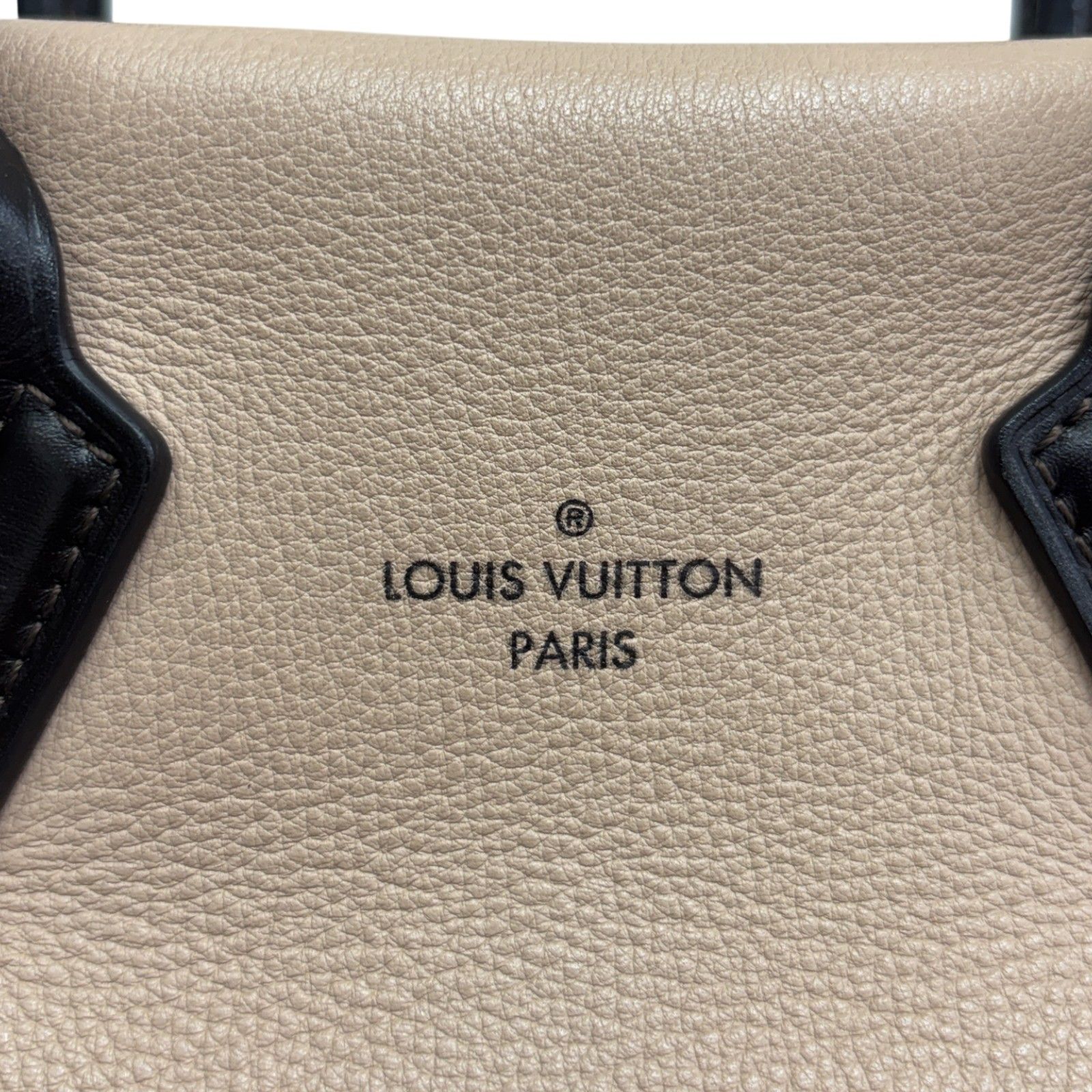 Veau Cachemire Leather Tote W Bb Shoulder Handbag Beige M 94711 — view 5