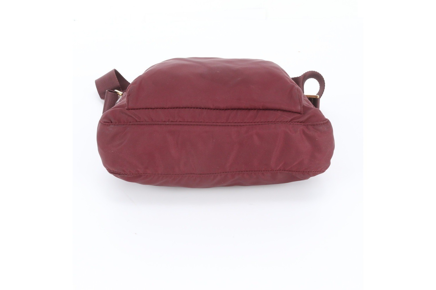 Tessuto Nylon Triangle Logo Leather Shoulder Bag — view 6