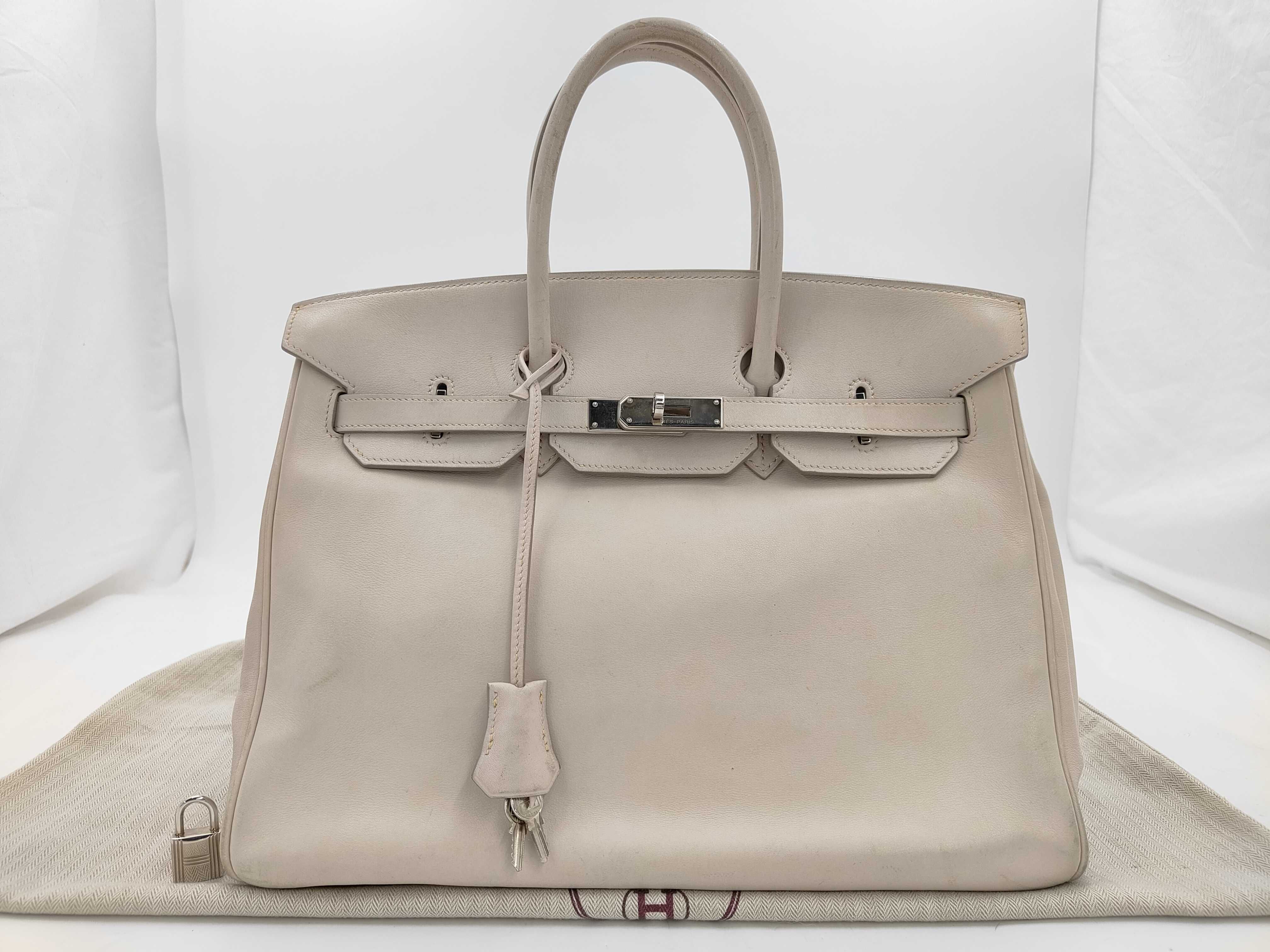 Birkin Bag BIRKIN 35 SWIFT PARCHMENT Handbag