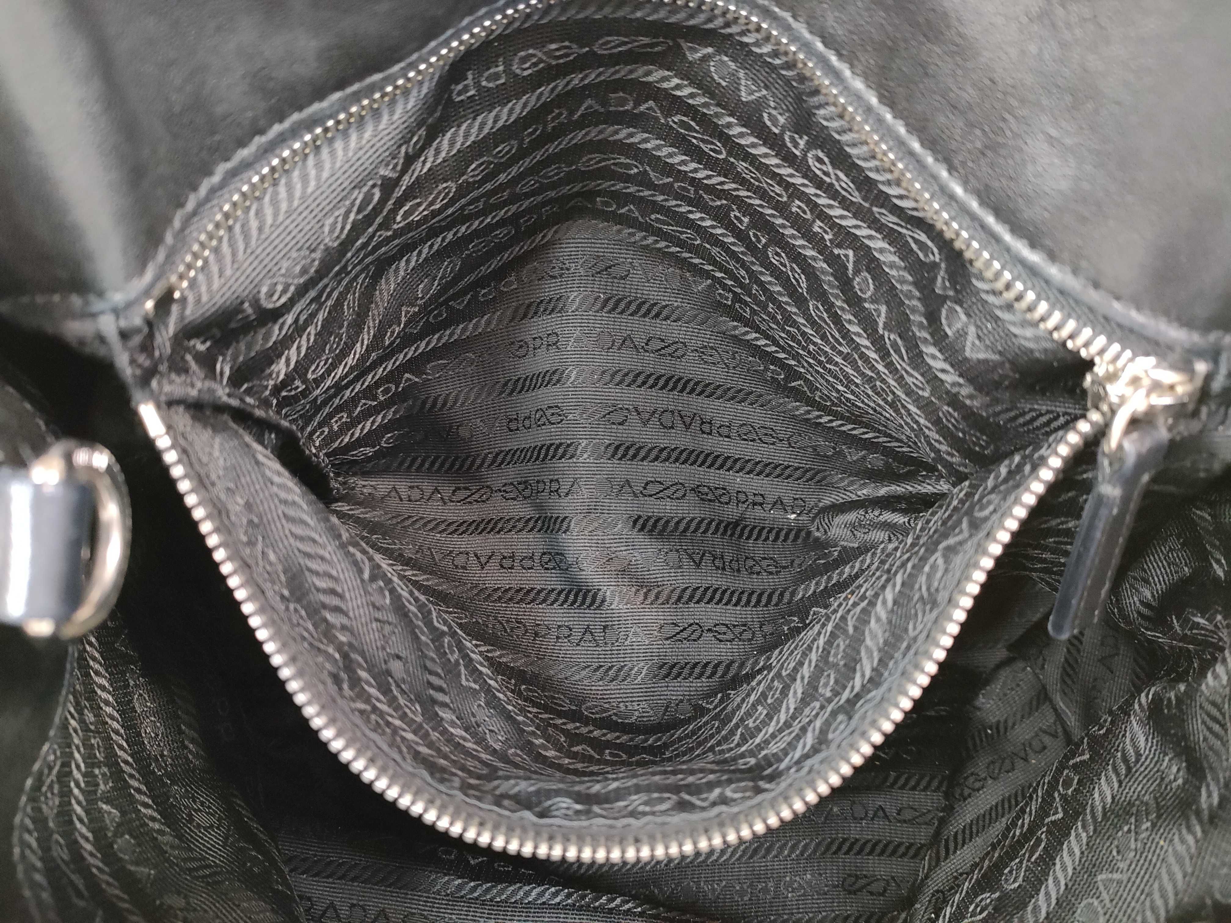Nylon Shoulder Bag Leather Nylon Silver Shoulder Bag — view 11