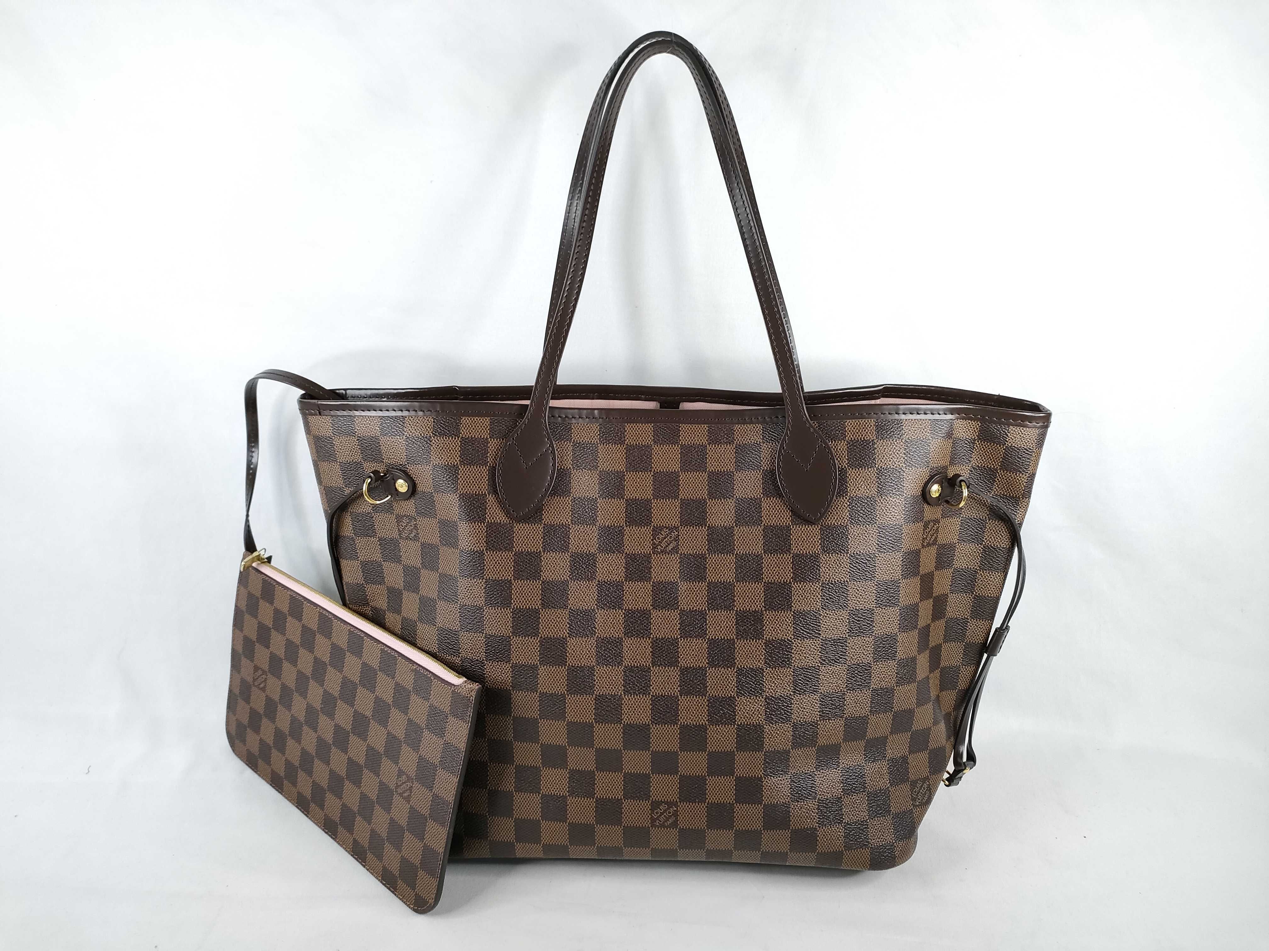 Damier LV Damier Neverfull MM N41603 AR4107 Tote Bag