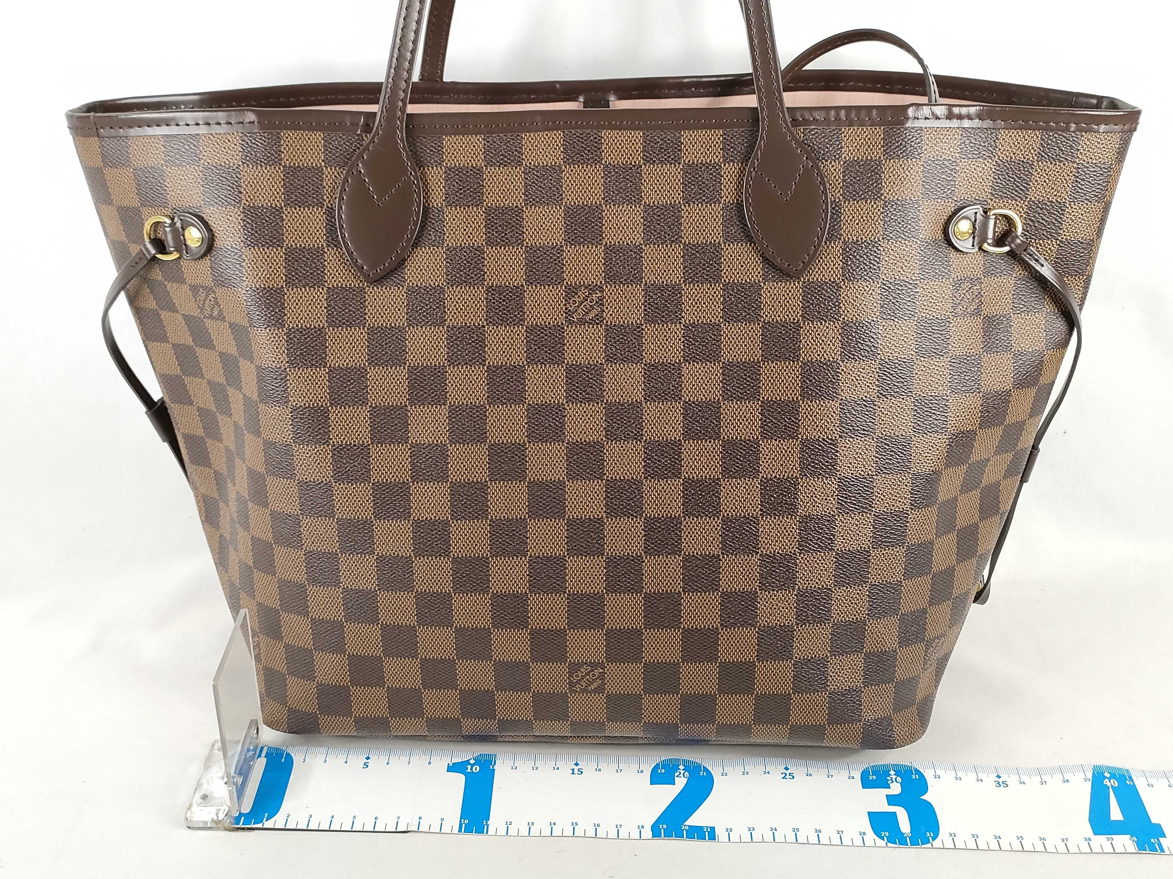 Damier LV Damier Neverfull MM N41603 AR4107 Tote Bag — view 2