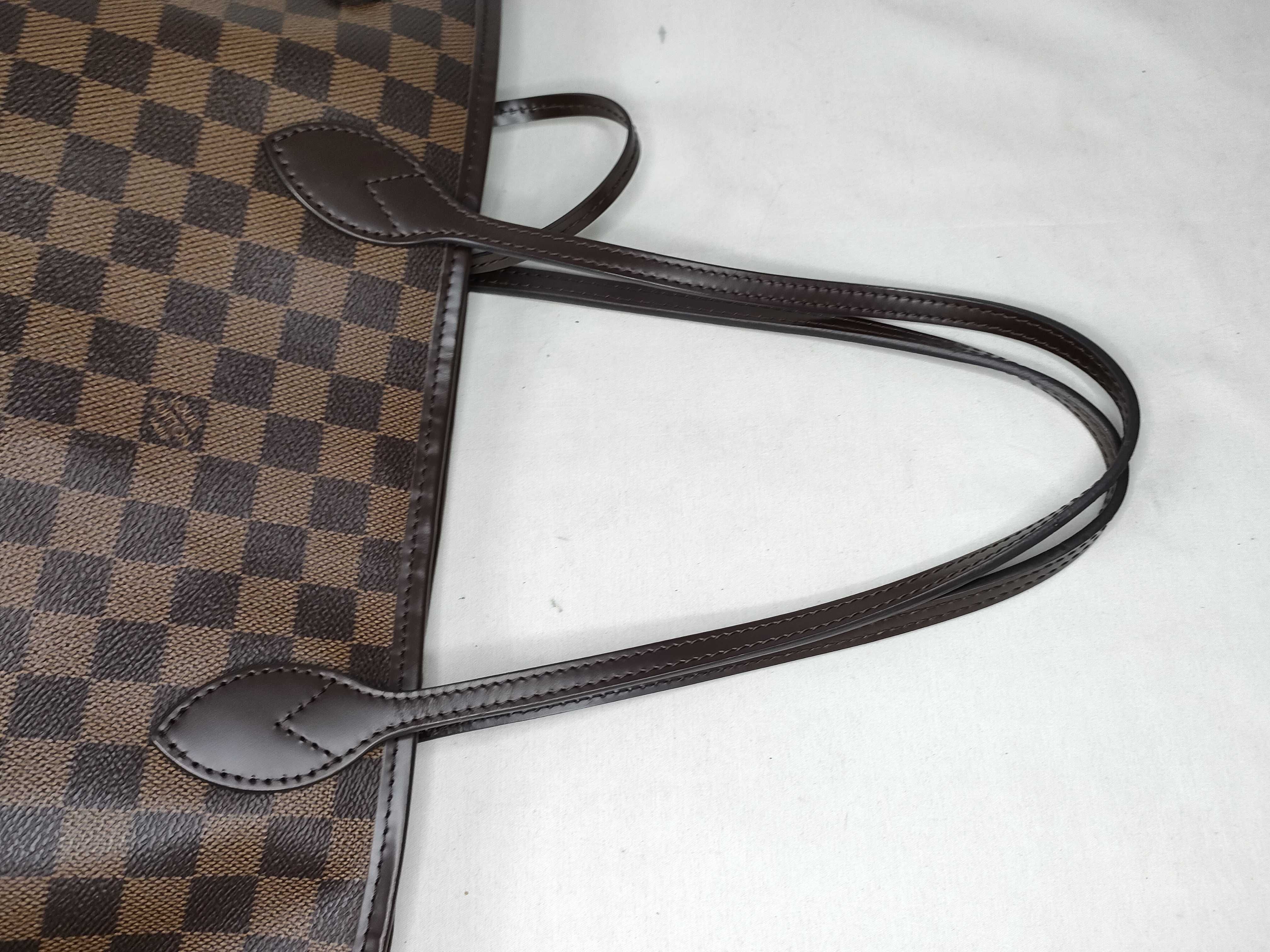 Damier LV Damier Neverfull MM N41603 AR4107 Tote Bag — view 3