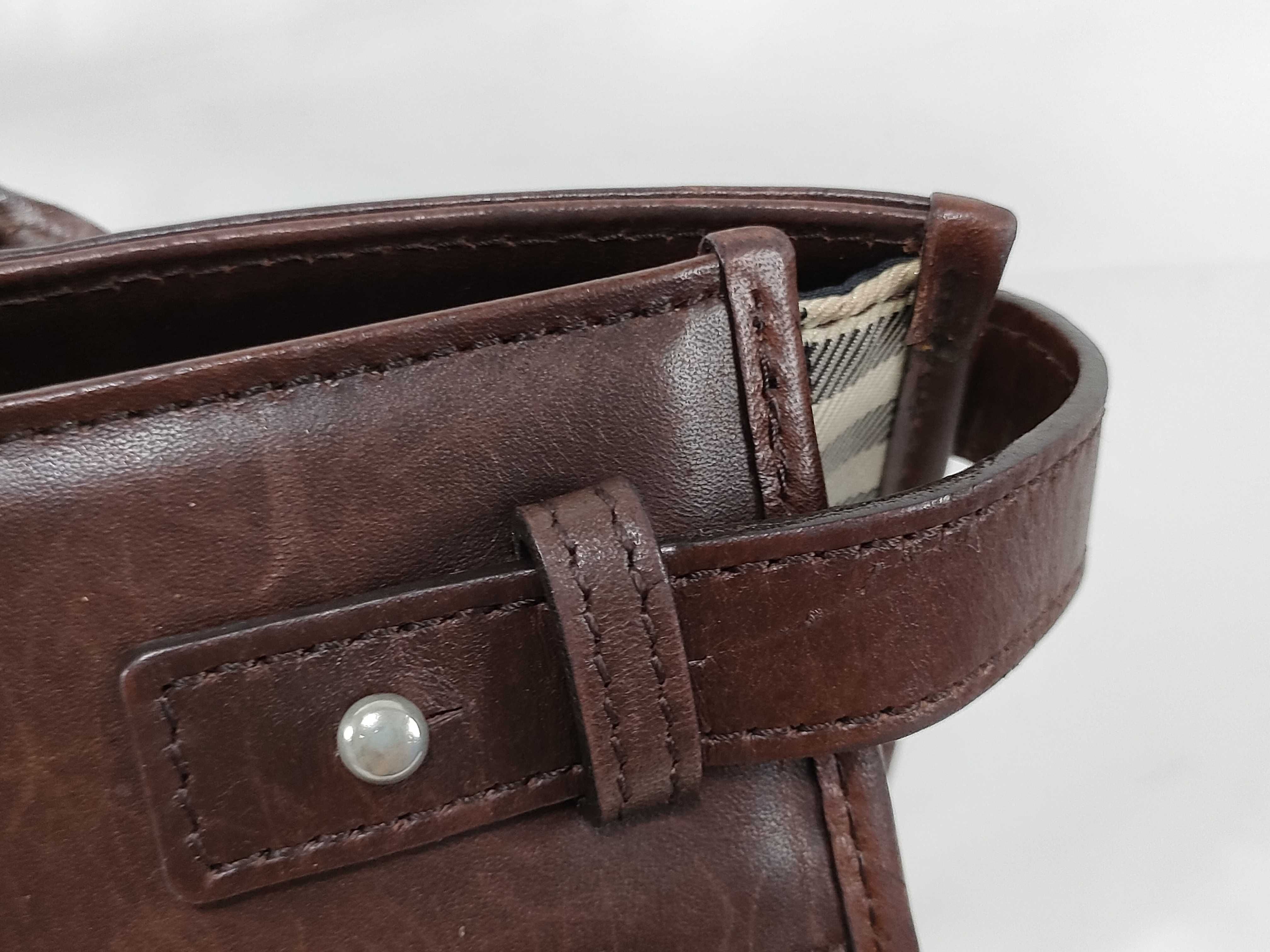Tote Bag Handbag Nova Check Logo Plate Brown Handbag — view 13