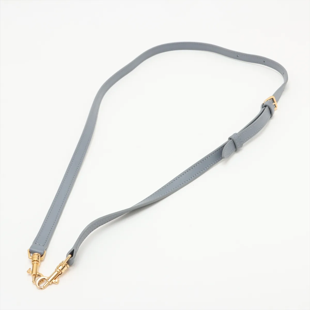 Small Hippo Drawstring Cuile Triomphe Leather 2WAY Handbag Blue — view 7