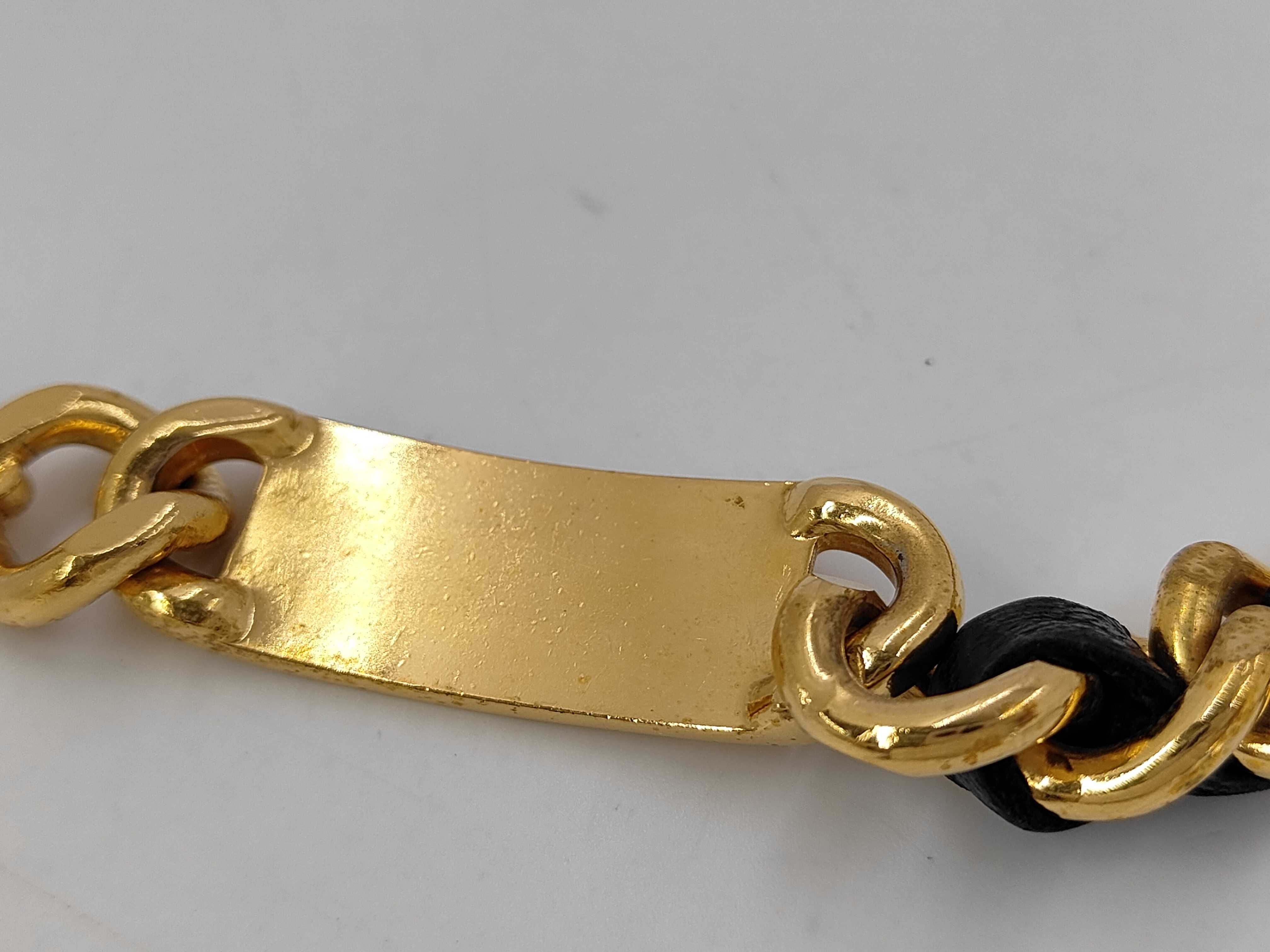 Coco Mark Chain Belt Gold x Black Coco Mark Belt — view 4