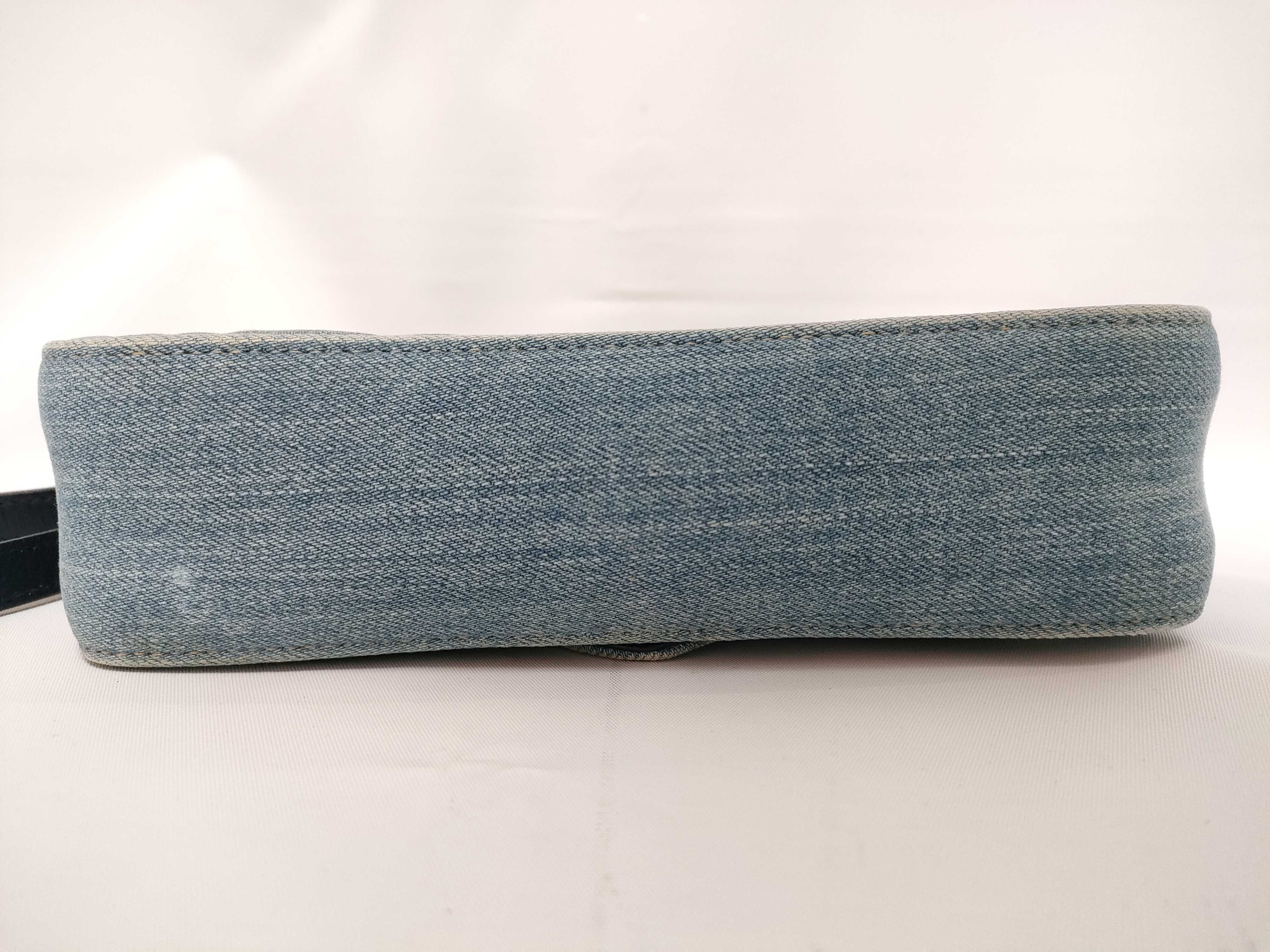 GG FR- GG Marmont Denim Chain Shoulder Bag Blue 446744 Shoulder Bag — view 3