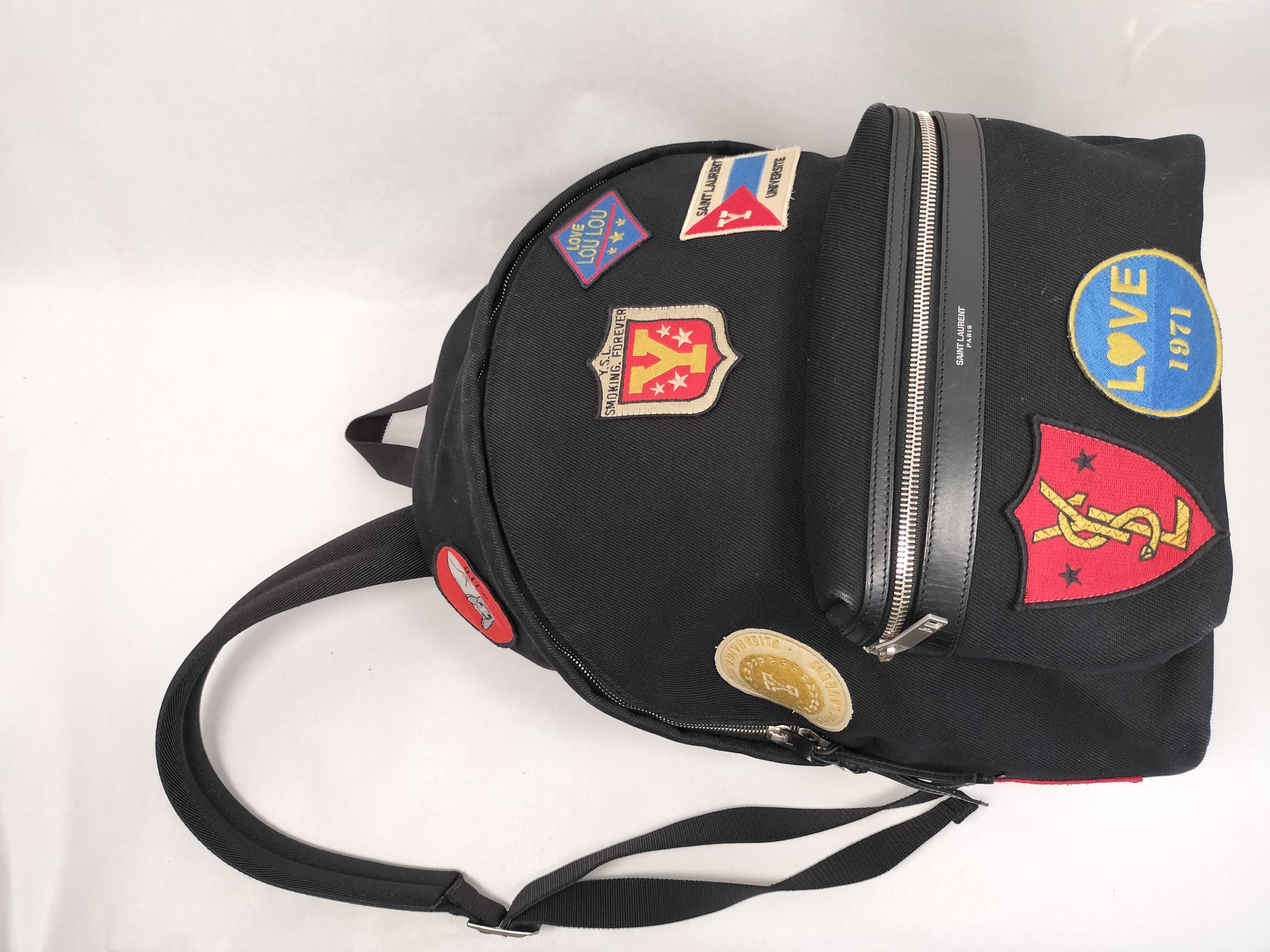 City Canvas x Leather Backpack/Rucksack, Black, 467985 — view 3