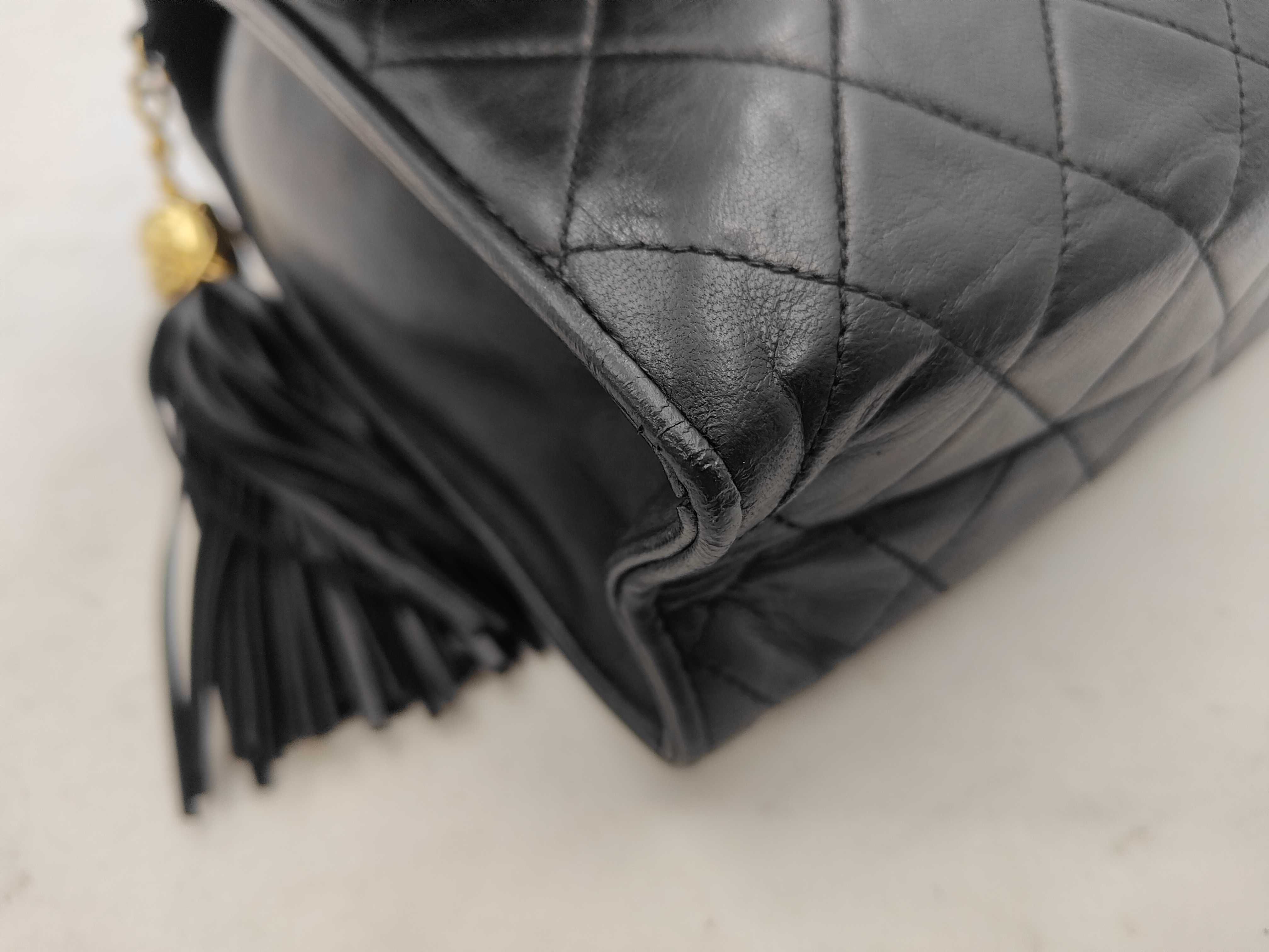 Matelassé Fringe Chain Shoulder Bag — view 6