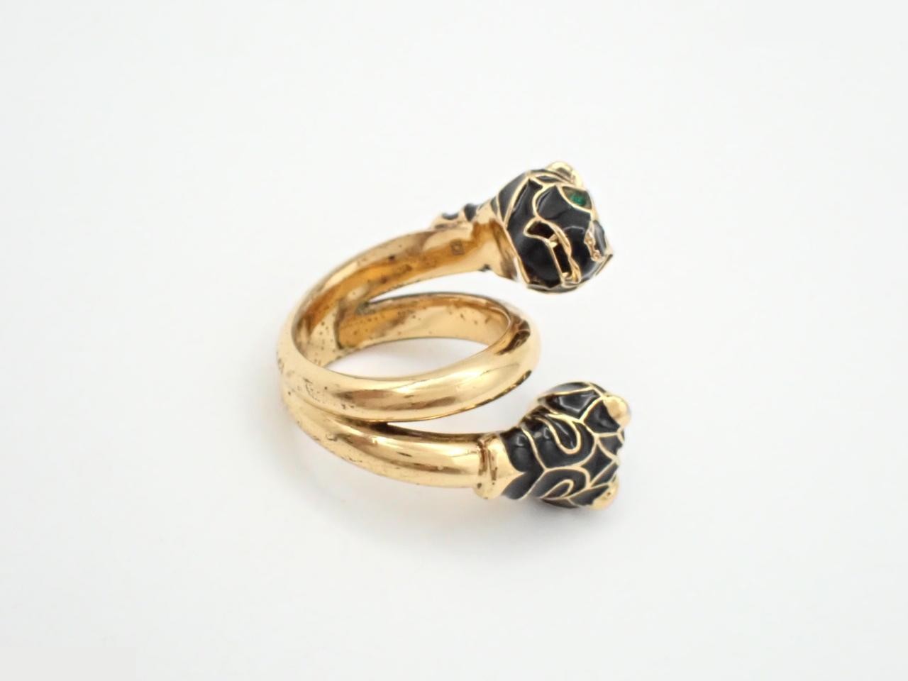 Double Tiger Ring, Engraved 14, Actual Size #13 — view 2