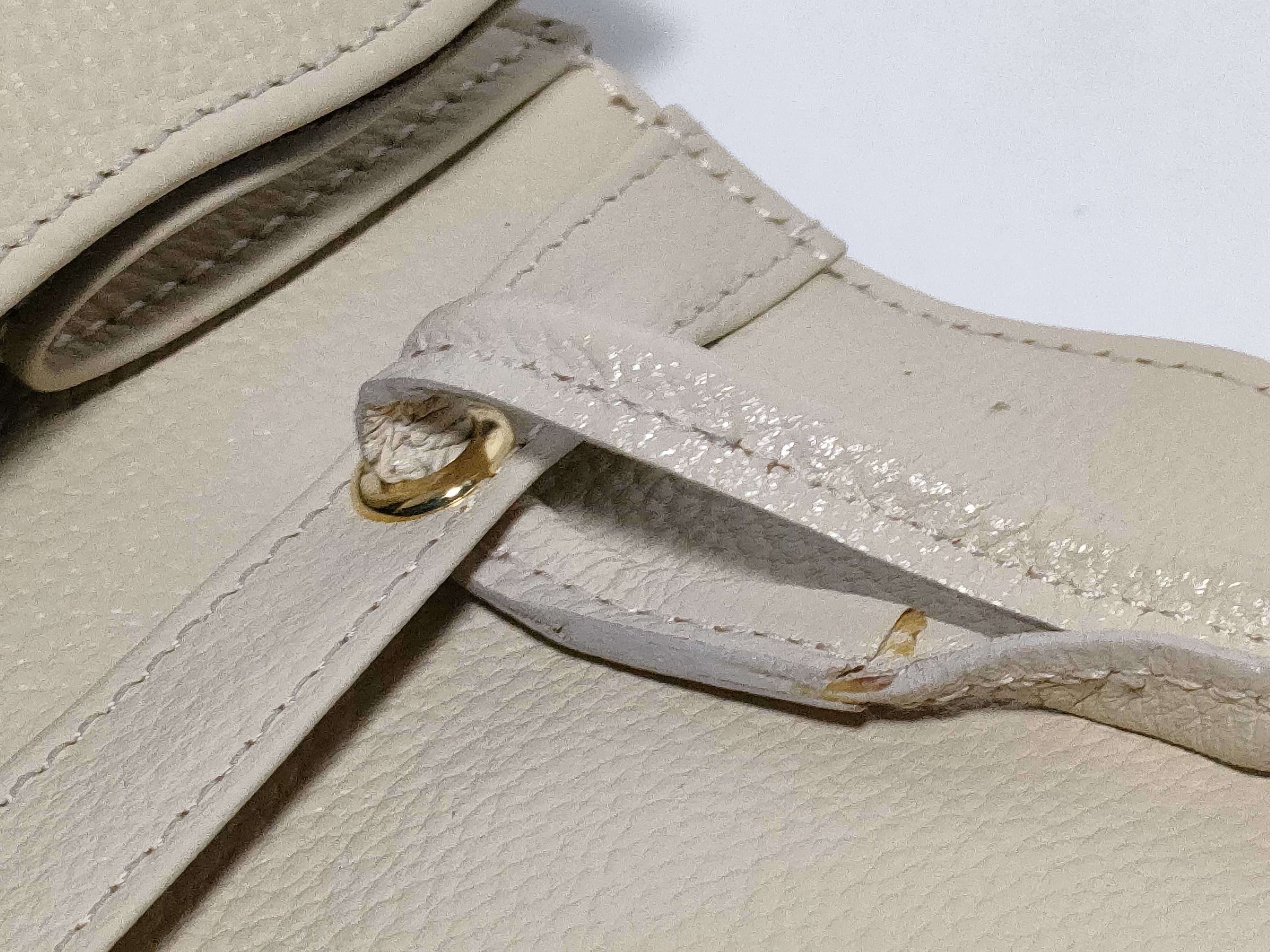 Leather Triangle Logo Shoulder Bag — view 5