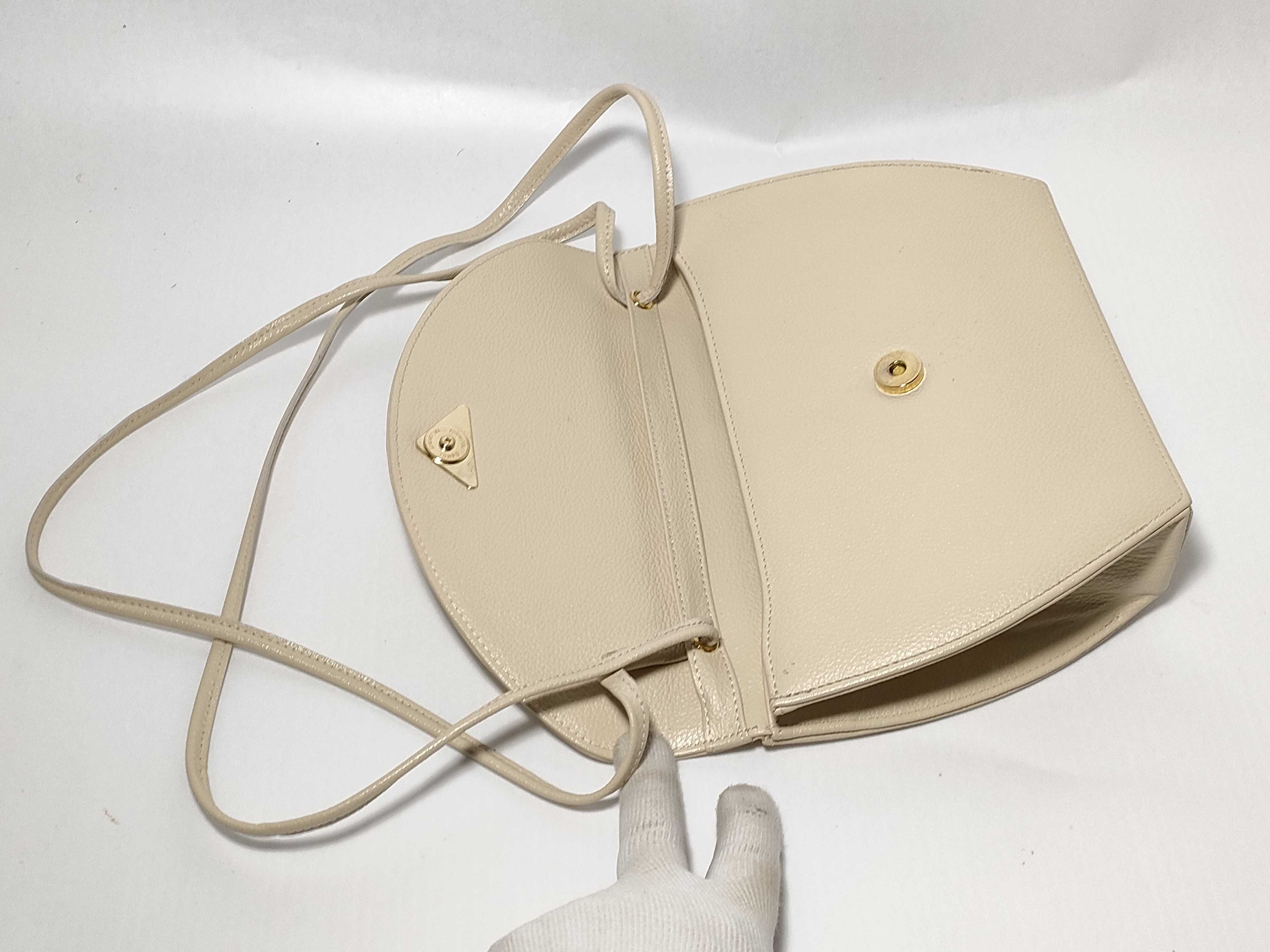 Leather Triangle Logo Shoulder Bag — view 6