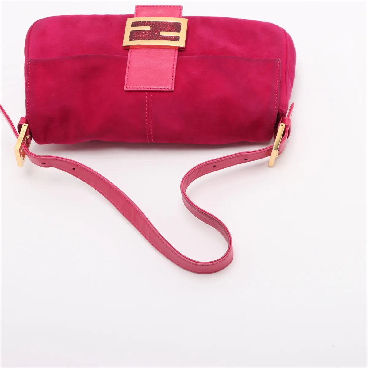 Mamma Bucket Suede x Leather Shoulder Bag Pink 26424 — view 5
