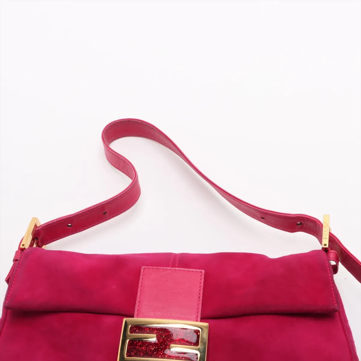 Mamma Bucket Suede x Leather Shoulder Bag Pink 26424 — view 6