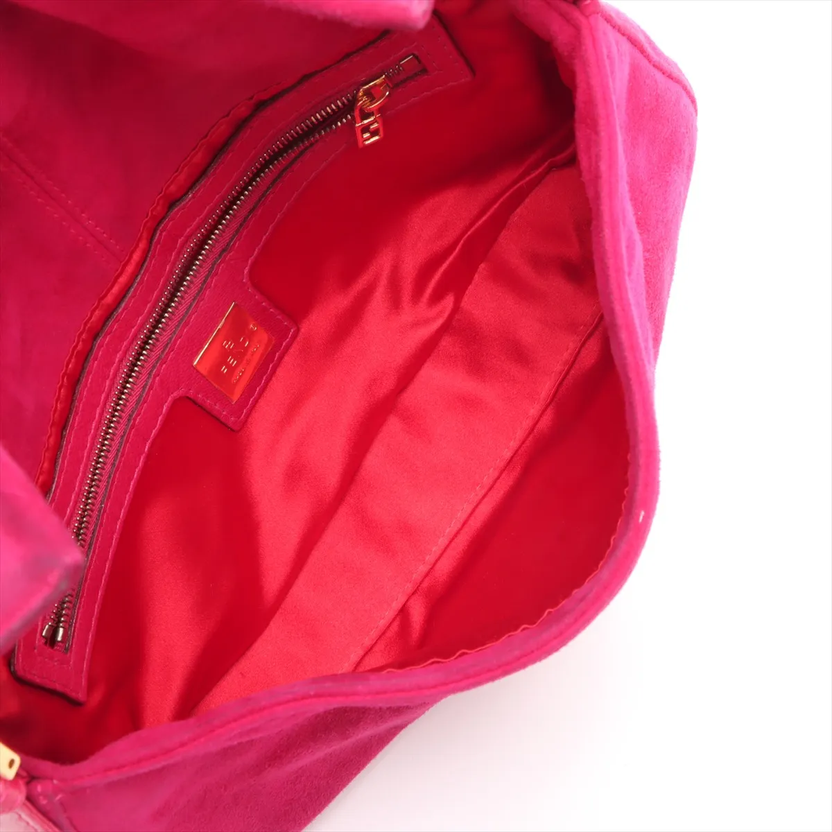 Mamma Bucket Suede x Leather Shoulder Bag Pink 26424 — view 7