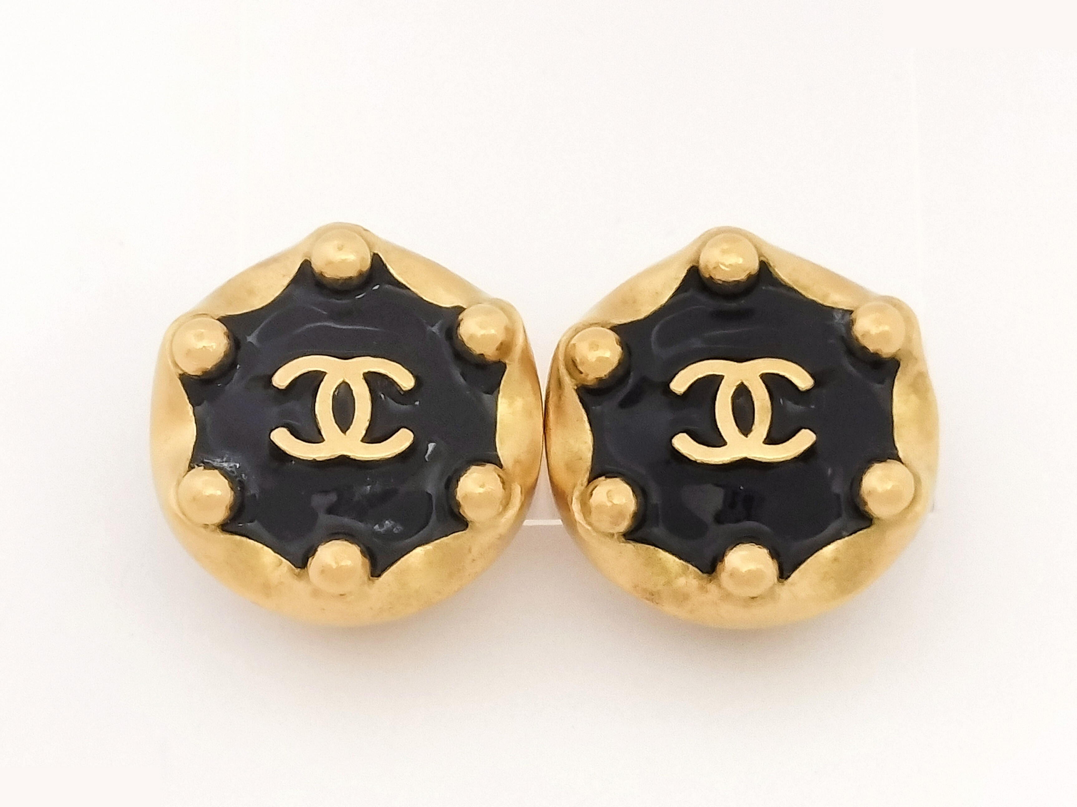 Coco Black Gold Earrings