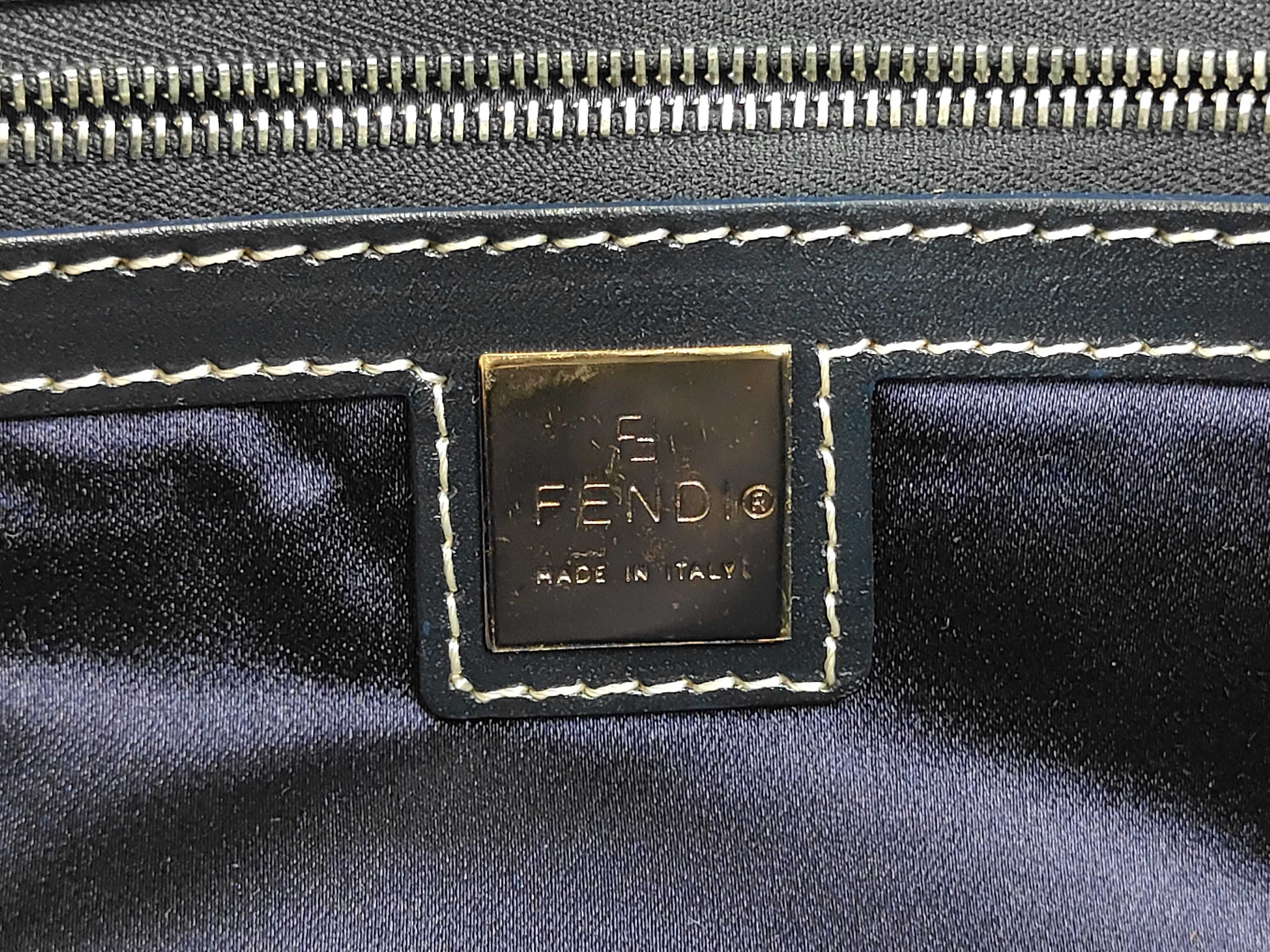 Zucchino Mini Boston Bag, Leather & Canvas, Gray Shoulder Bag — view 9