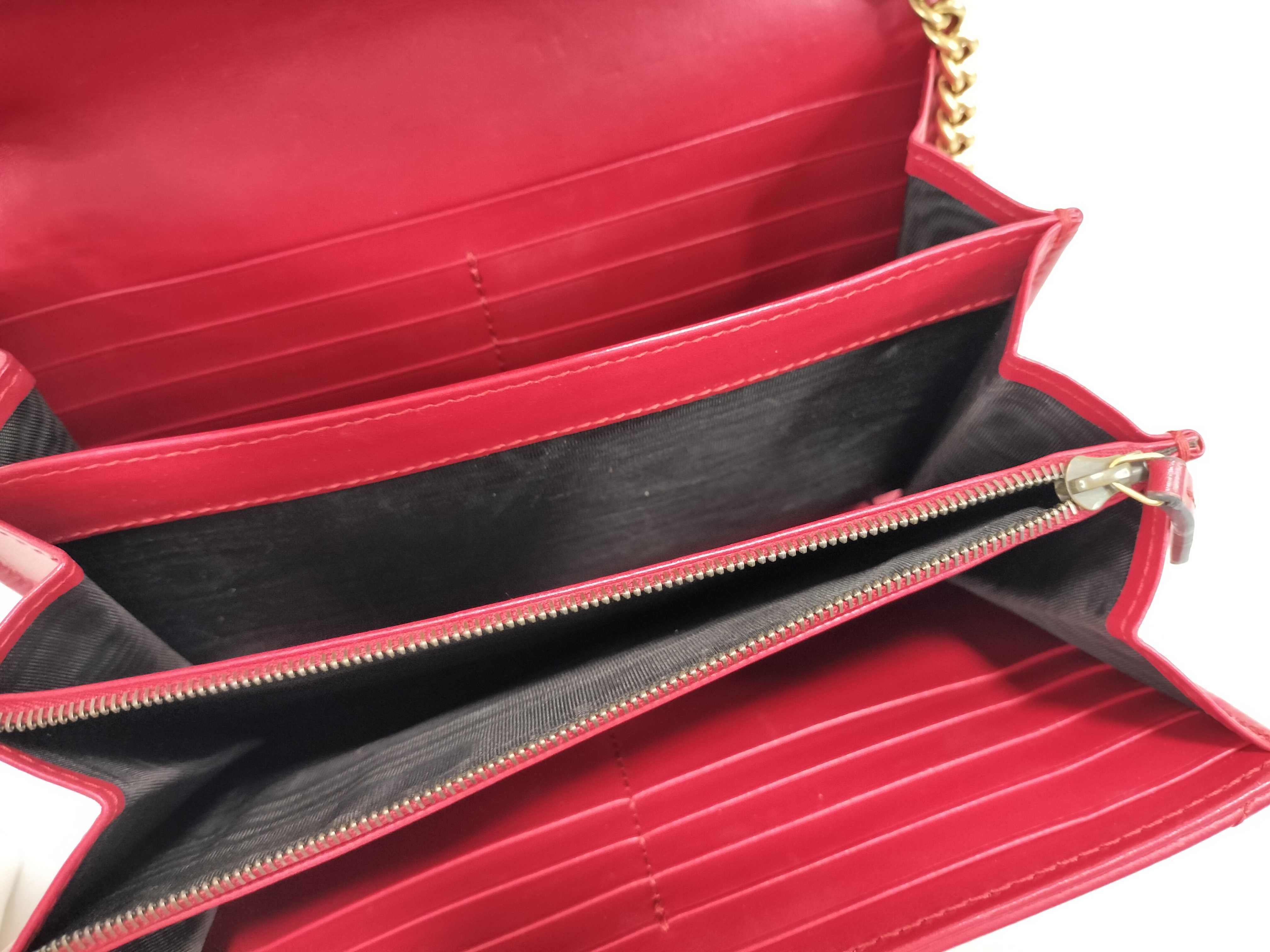 PH-GG Marmont Matelasse Red Leather Wallet Shoulder Bag — view 10