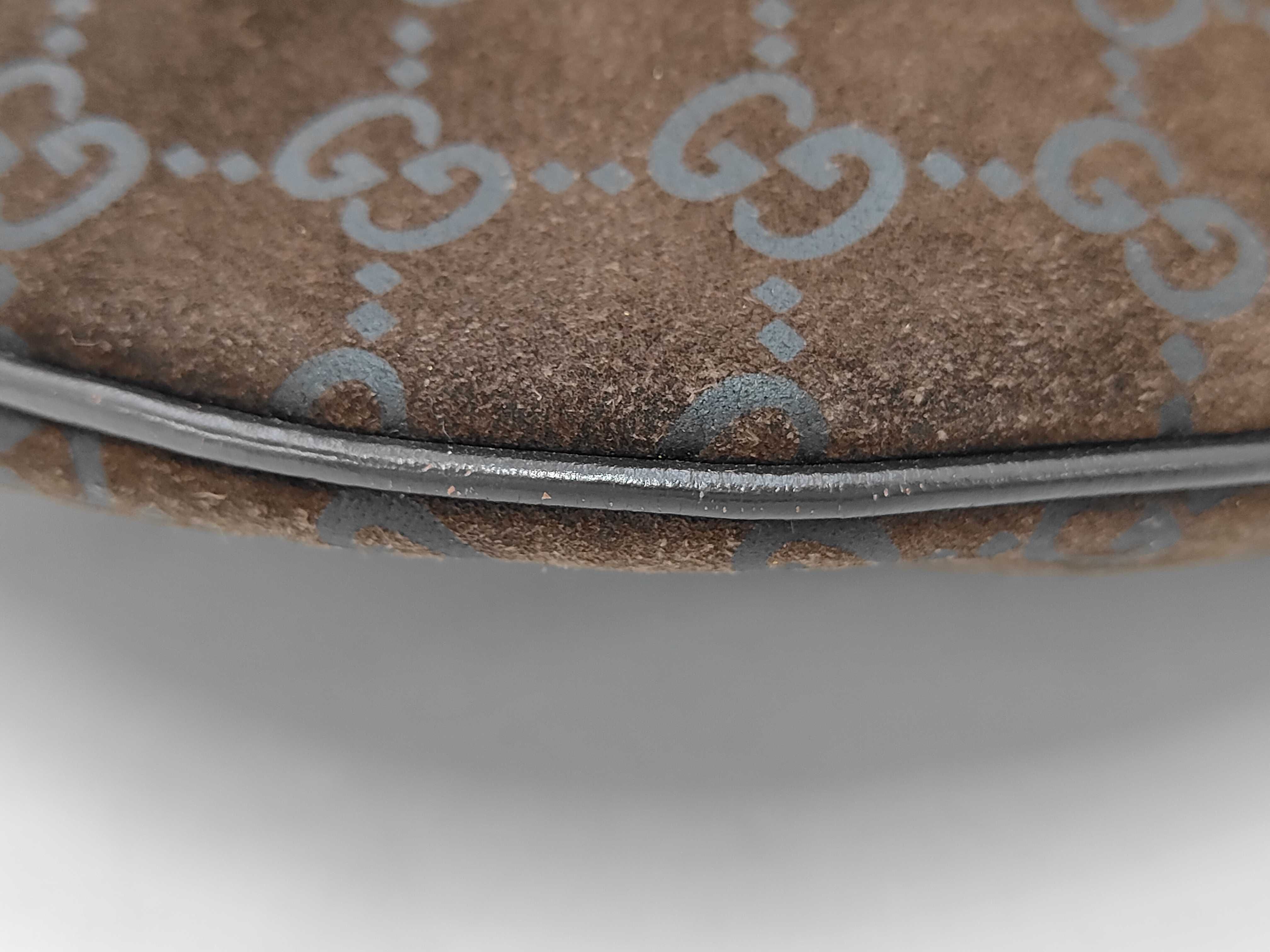 001.1206 Guccissima One-Shoulder Bag, Suede, Brown Shoulder Bag — view 7