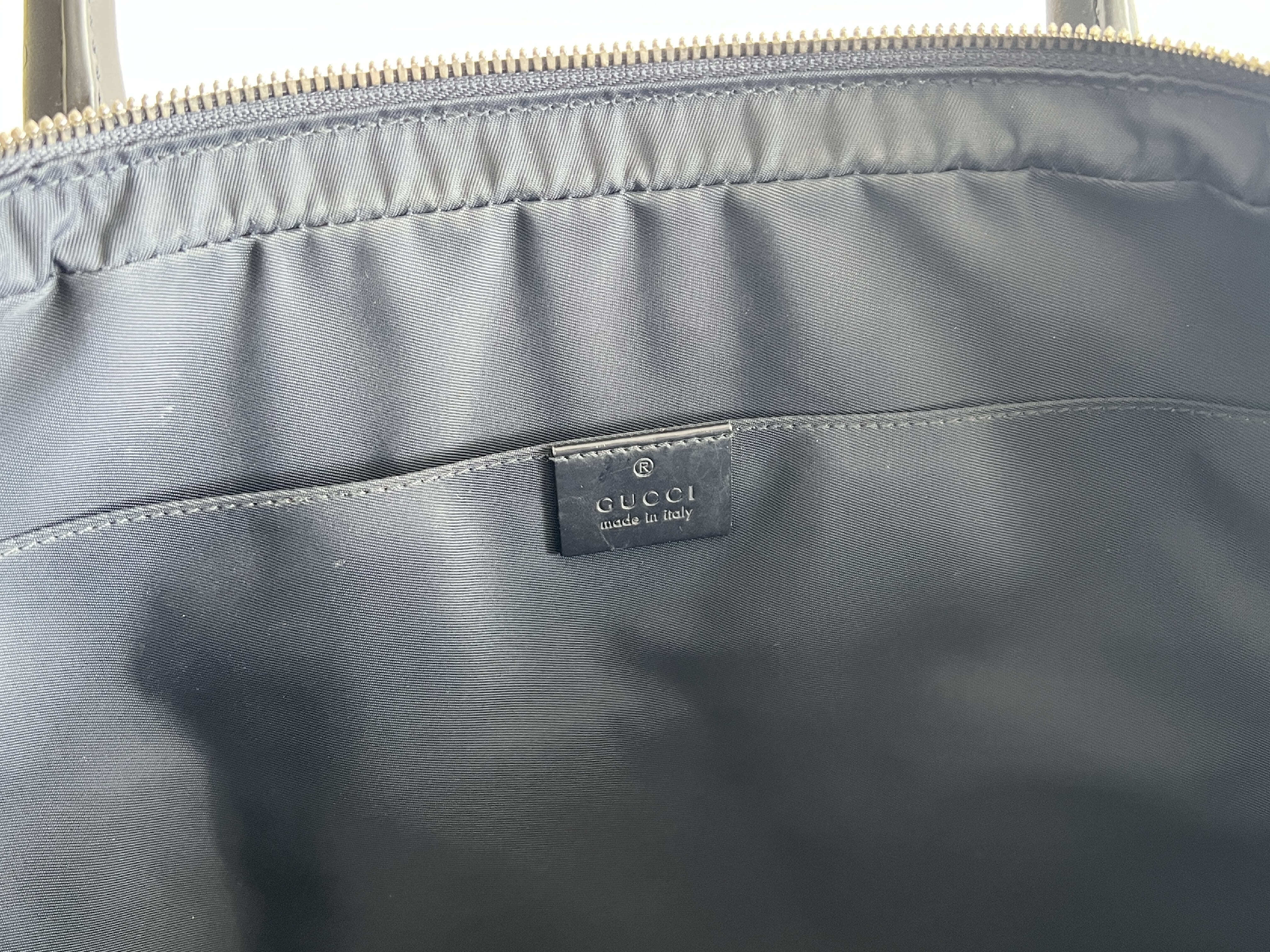 Guccissima Sherry Line Leather Embossed Briefcase Business Bag Handbag * Handbag — view 6