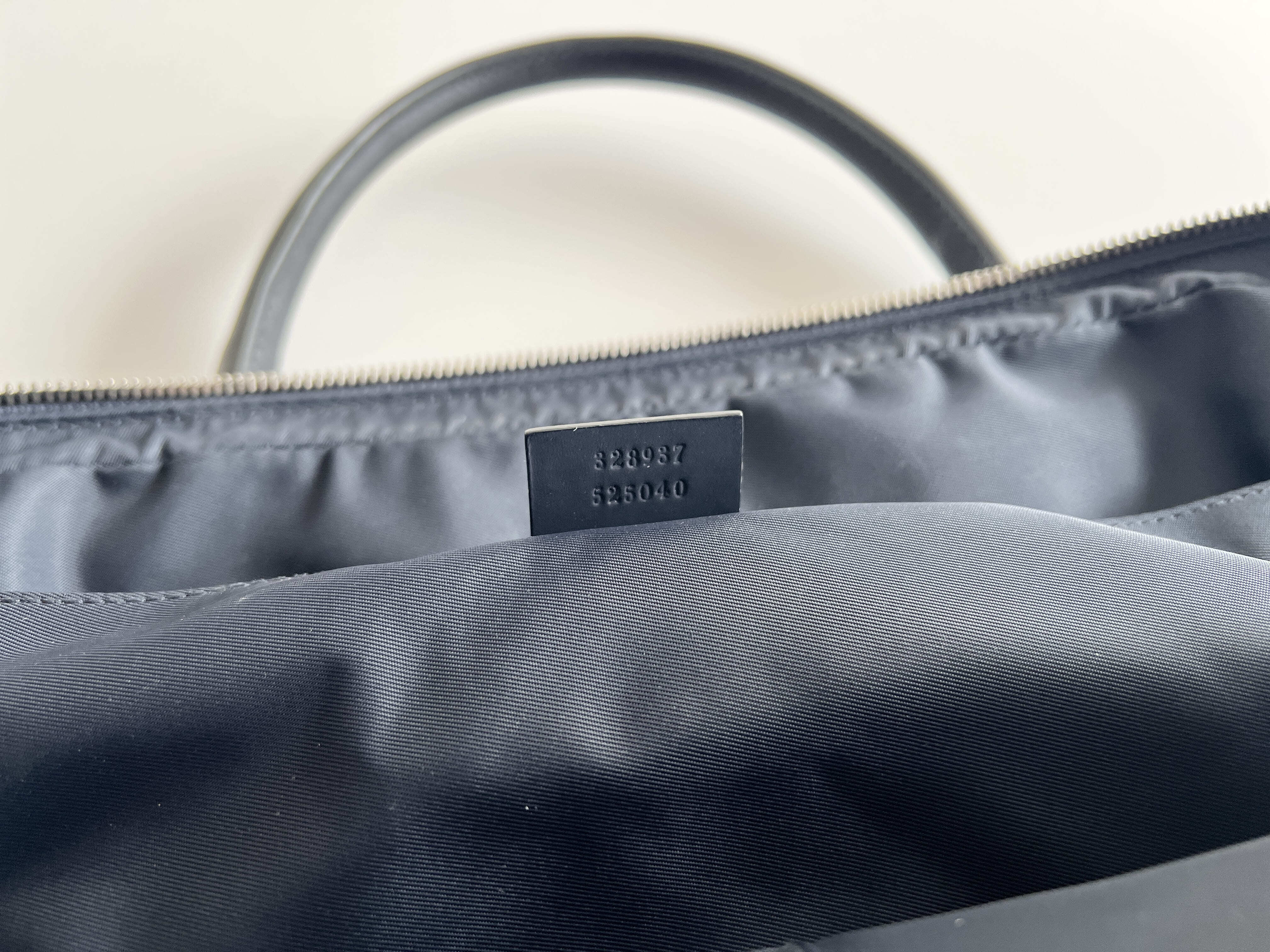 Guccissima Sherry Line Leather Embossed Briefcase Business Bag Handbag * Handbag — view 7