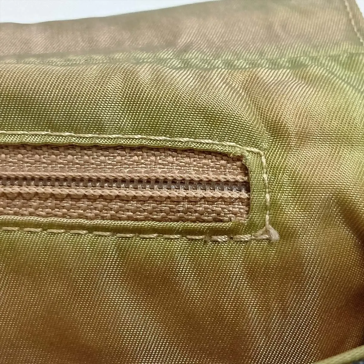 Maris Pearl Denim x Leather Shoulder Bag, Navy x Brown, Outlet — view 12